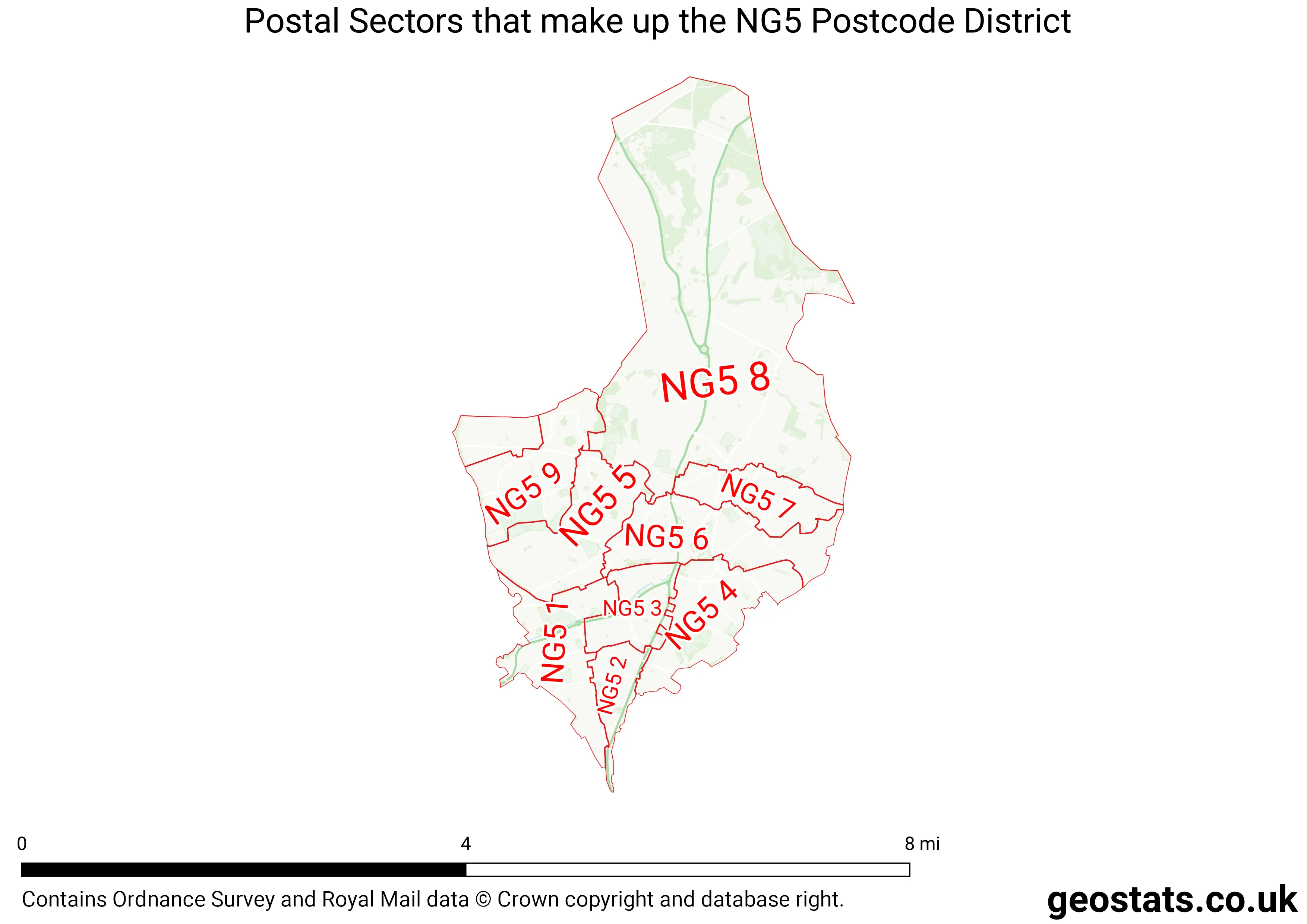 Map of the NG5  District