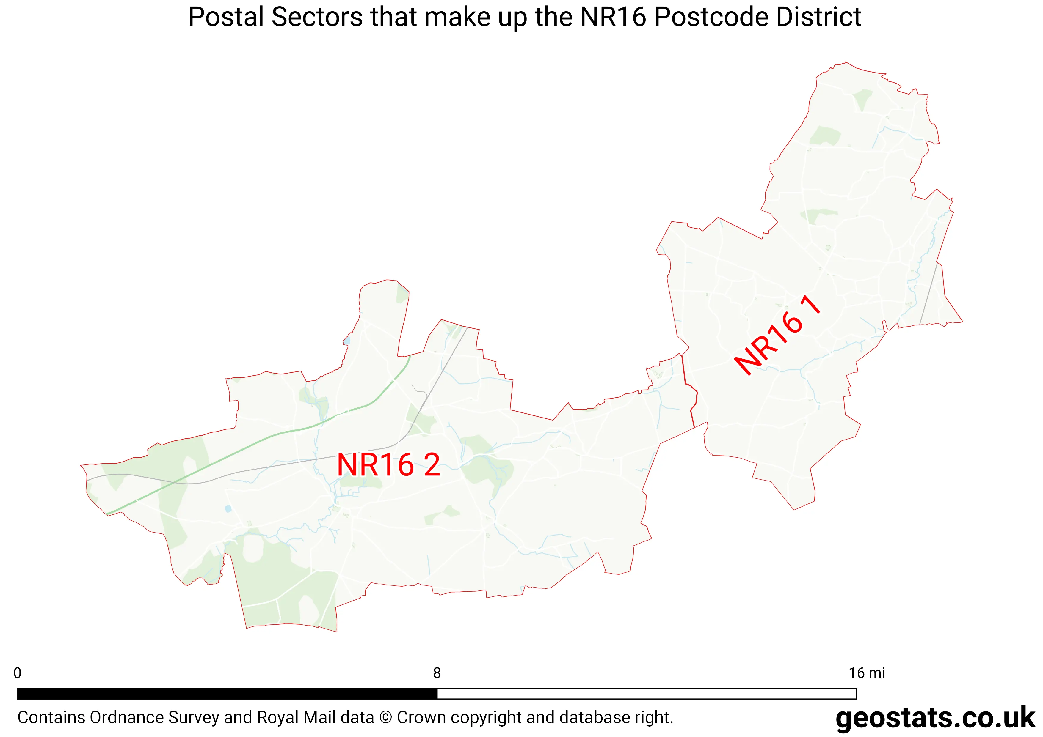Map of the NR16  District