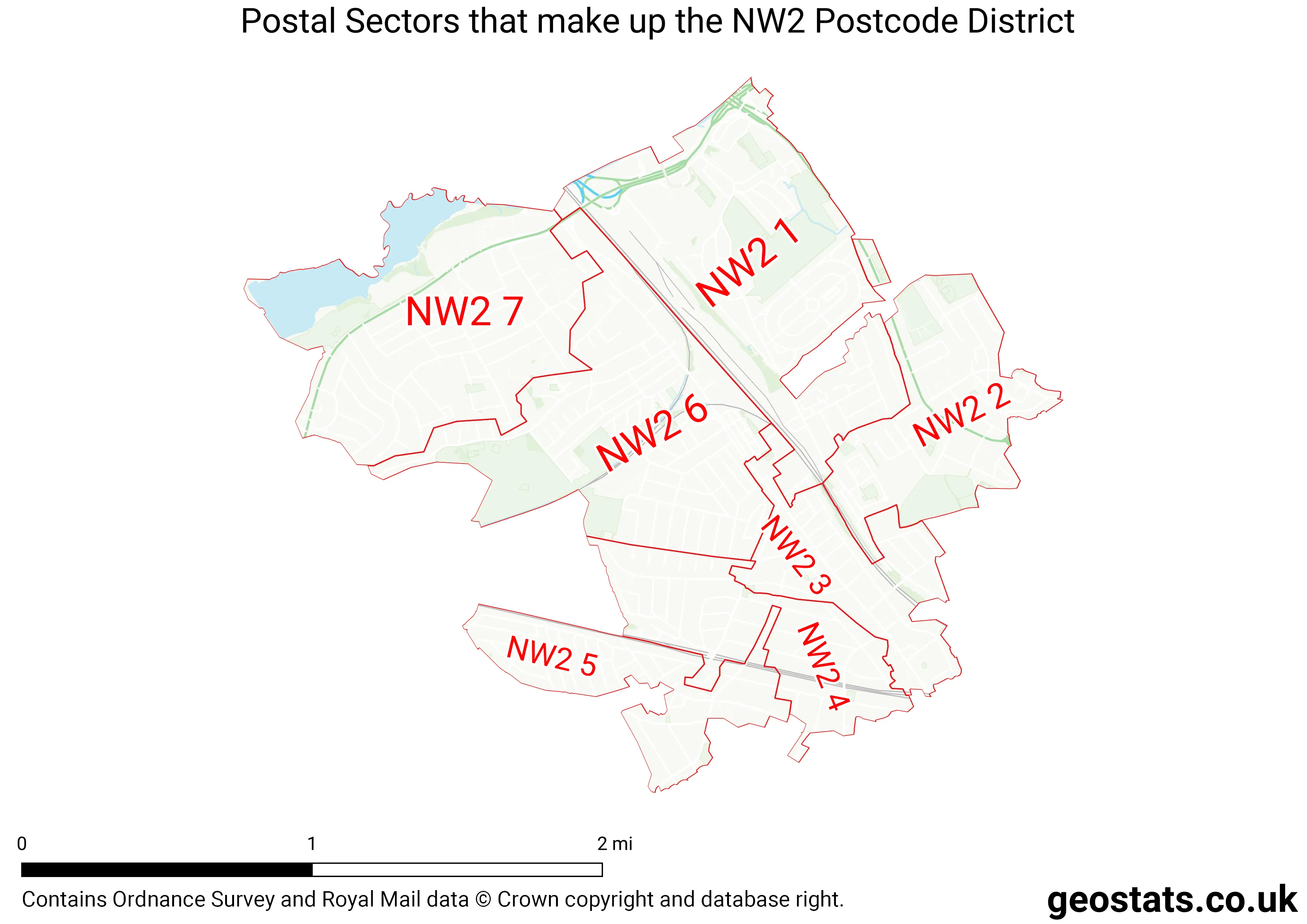 Map of the NW2  District