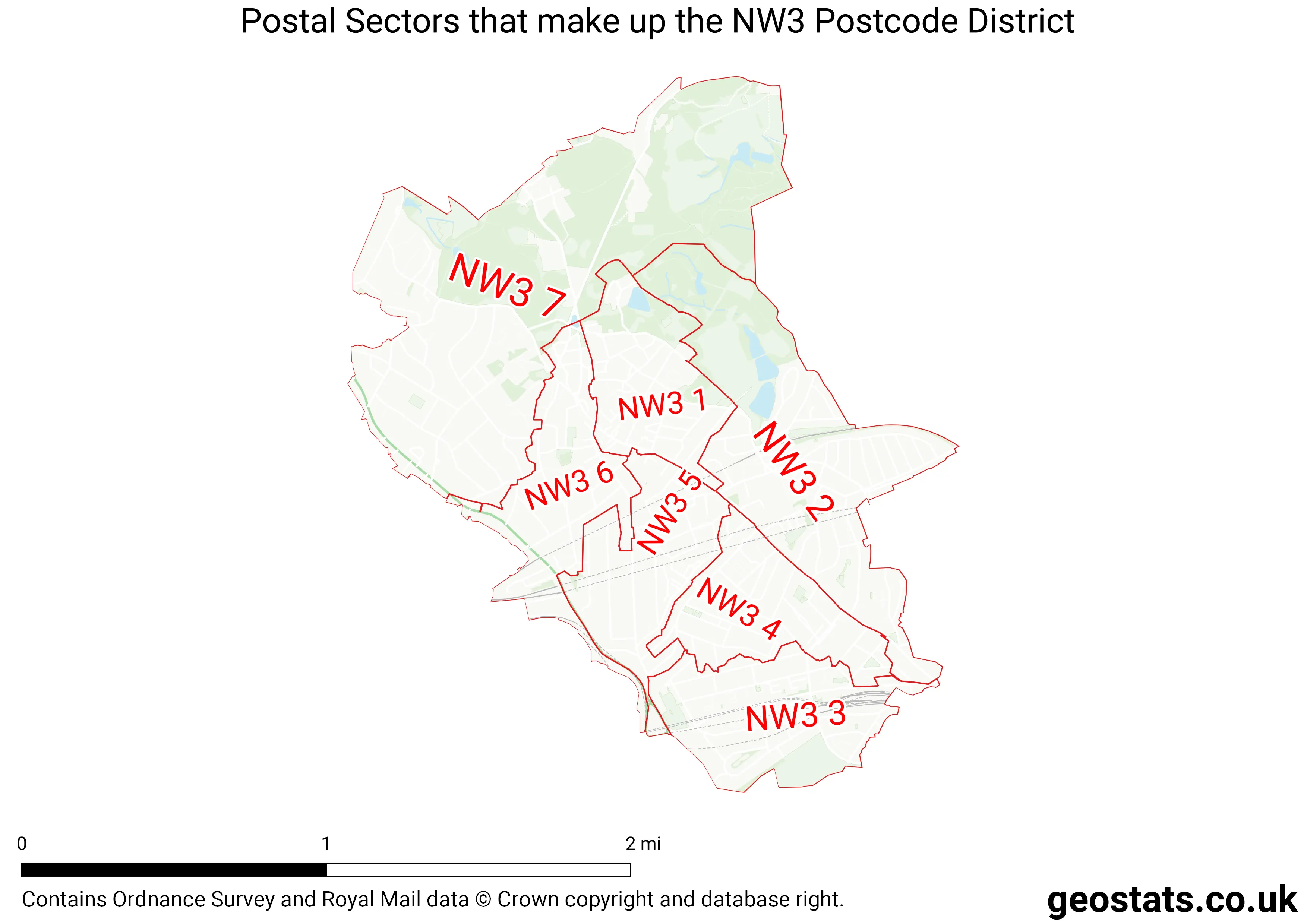 Map of the NW3 District