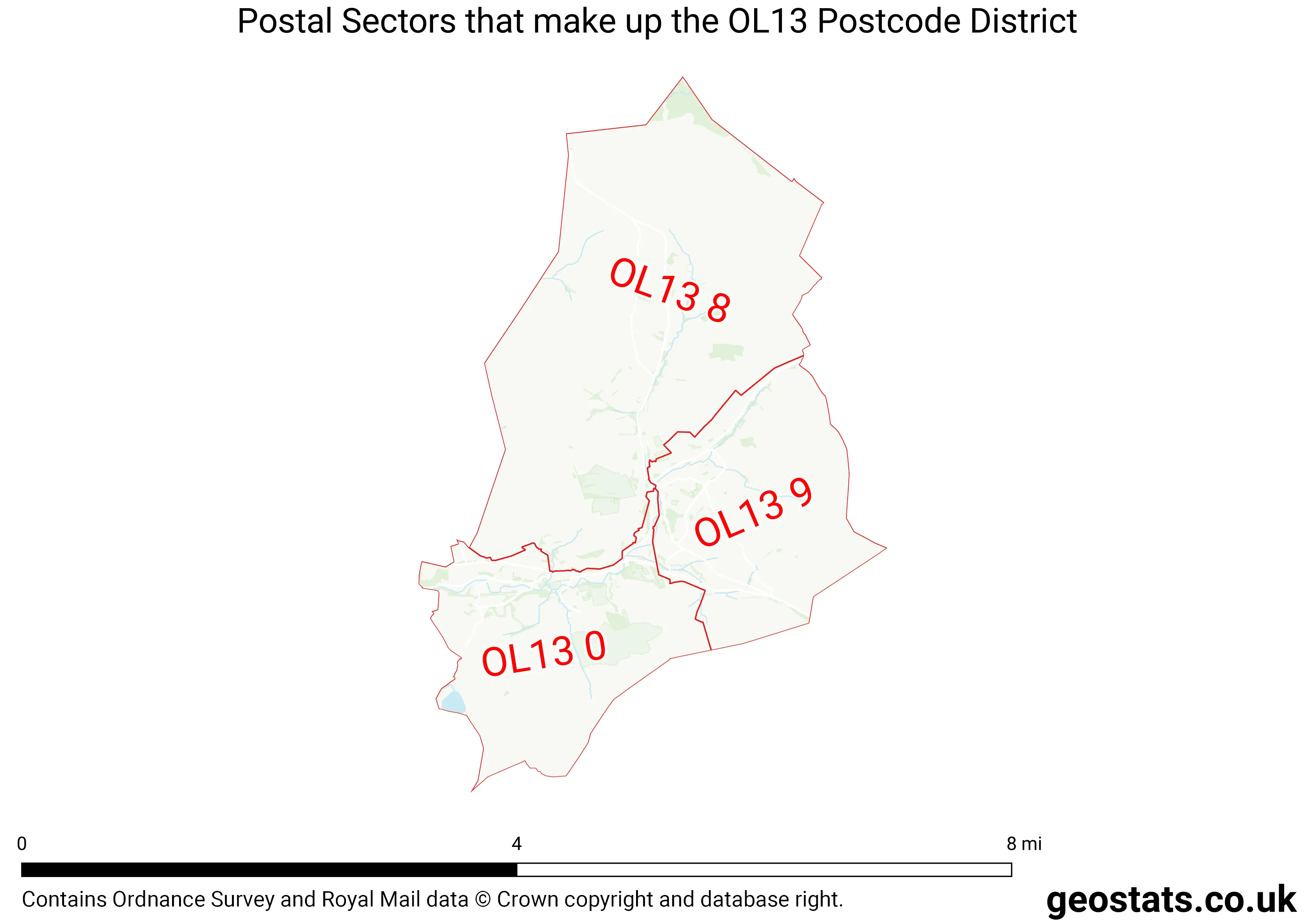 Map of the OL13  District