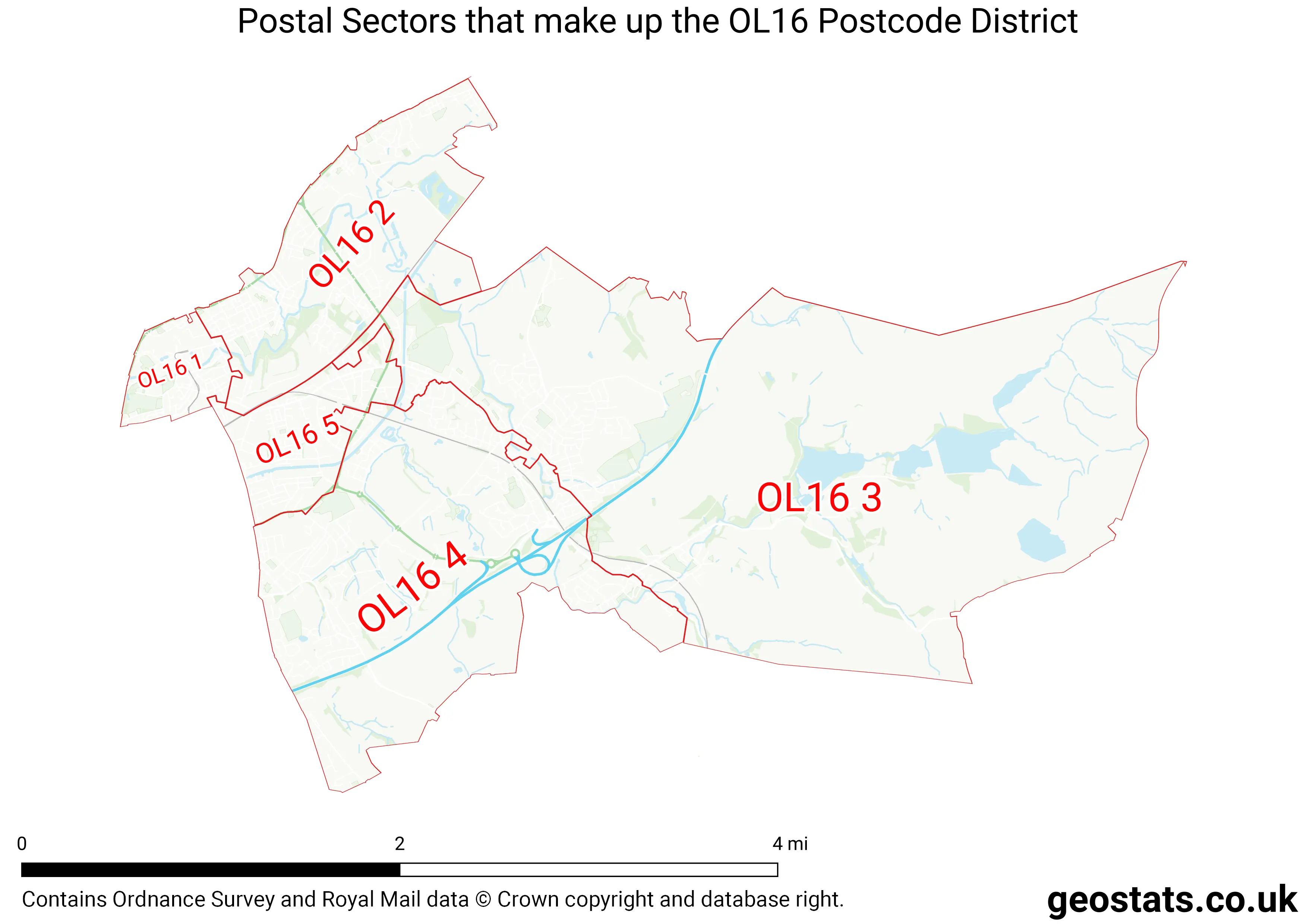 Map of the OL16  District