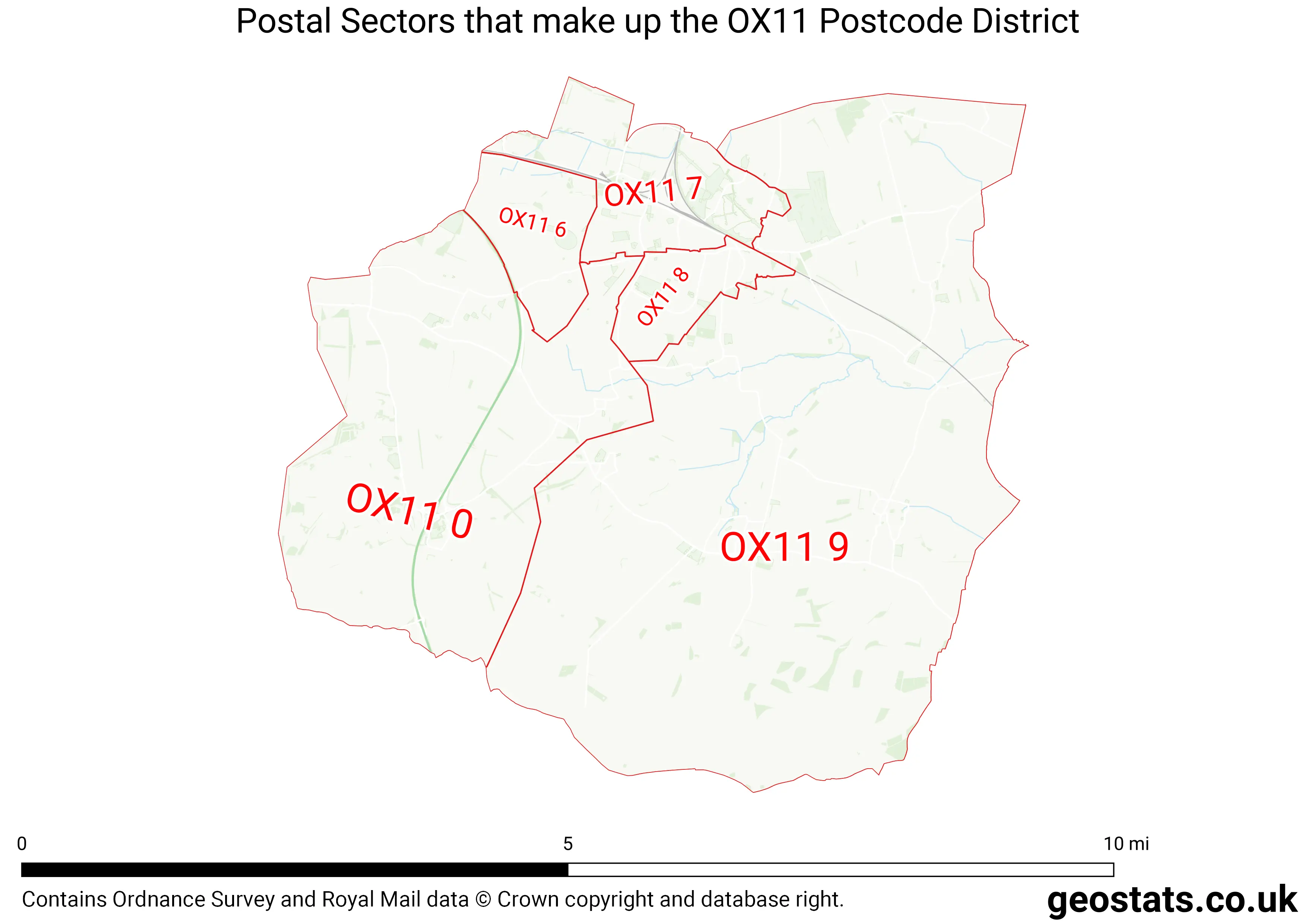 Map of the OX11  District