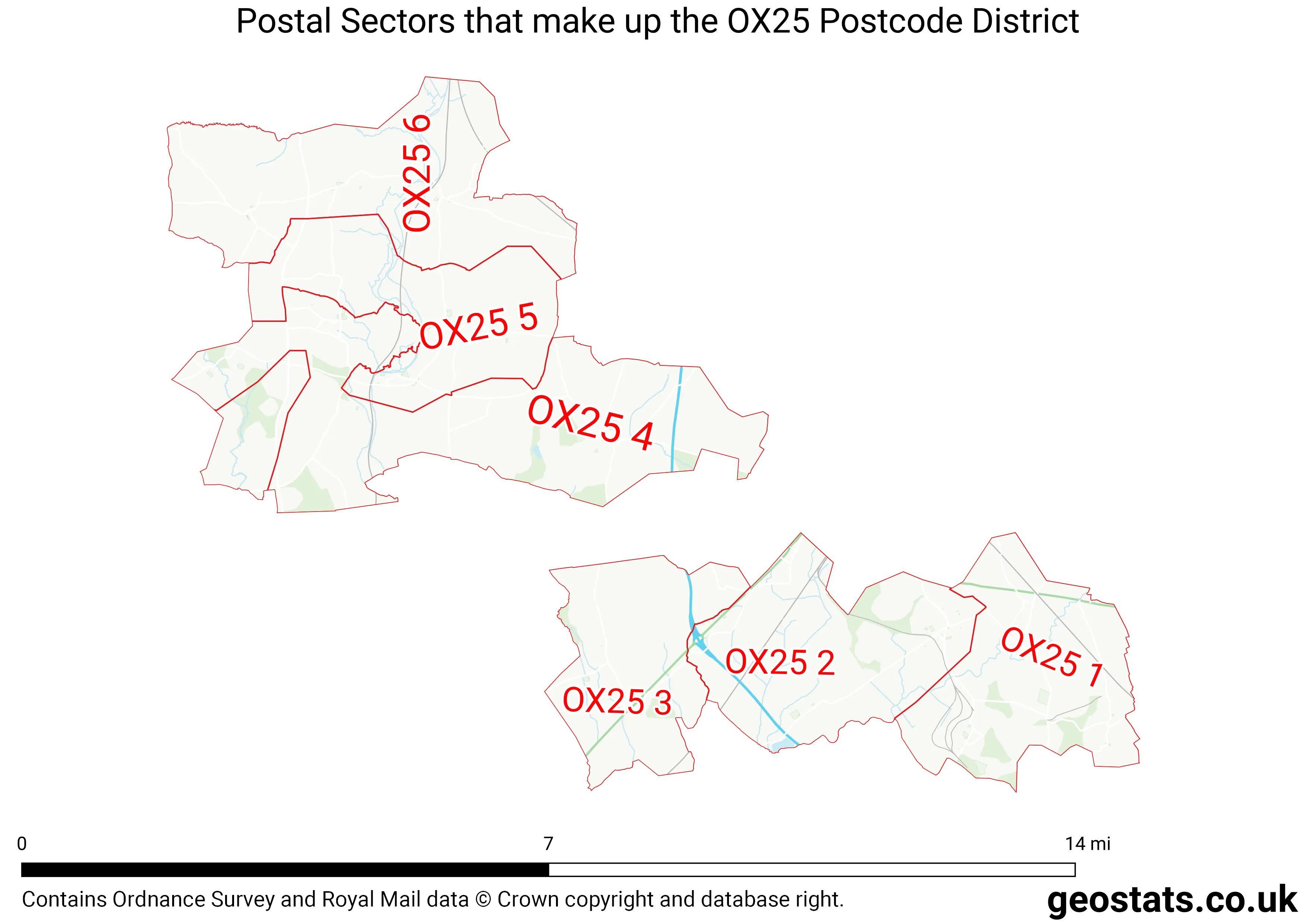 Map of the OX25  District