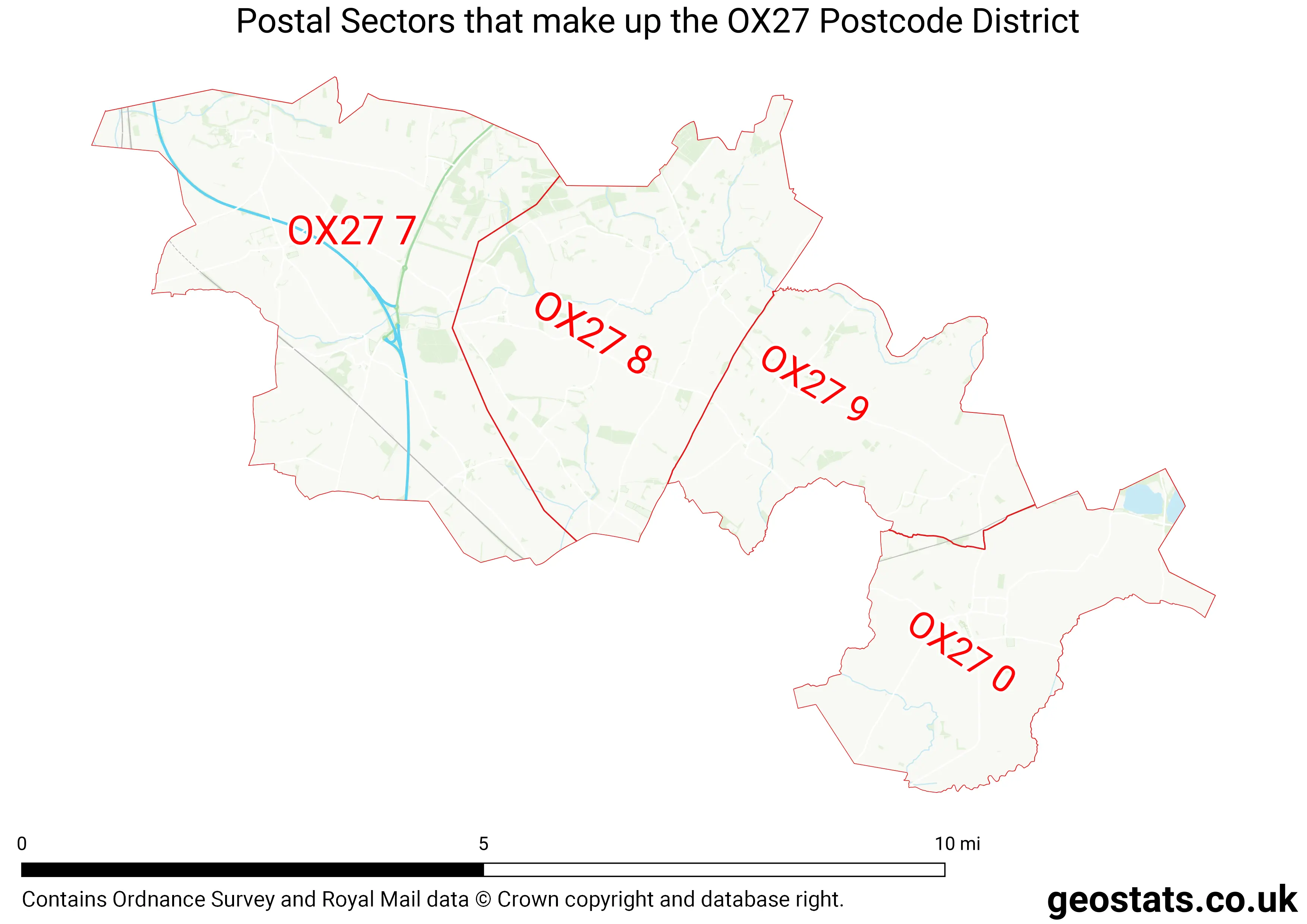 Map of the OX27  District