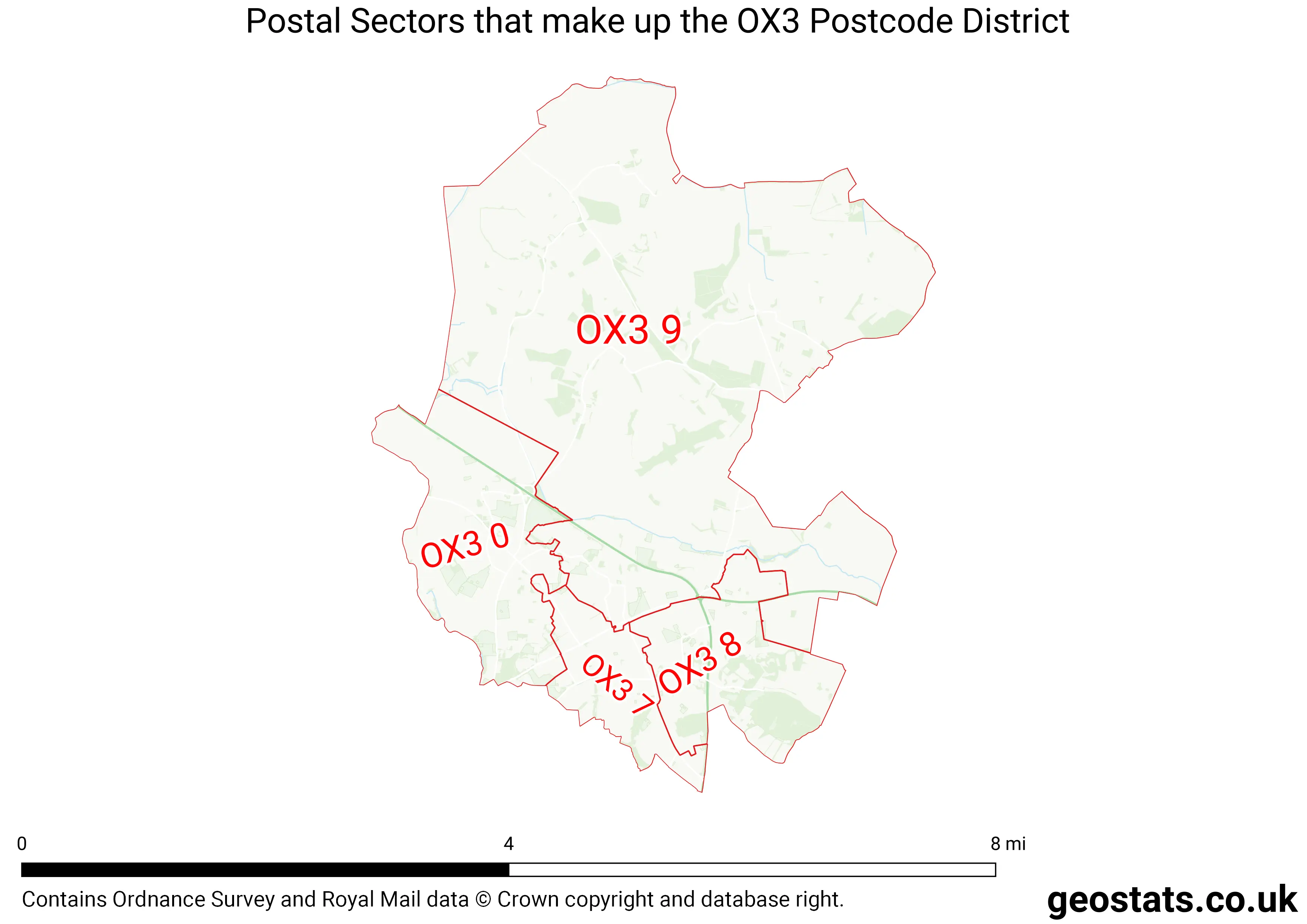 Map of the OX3  District