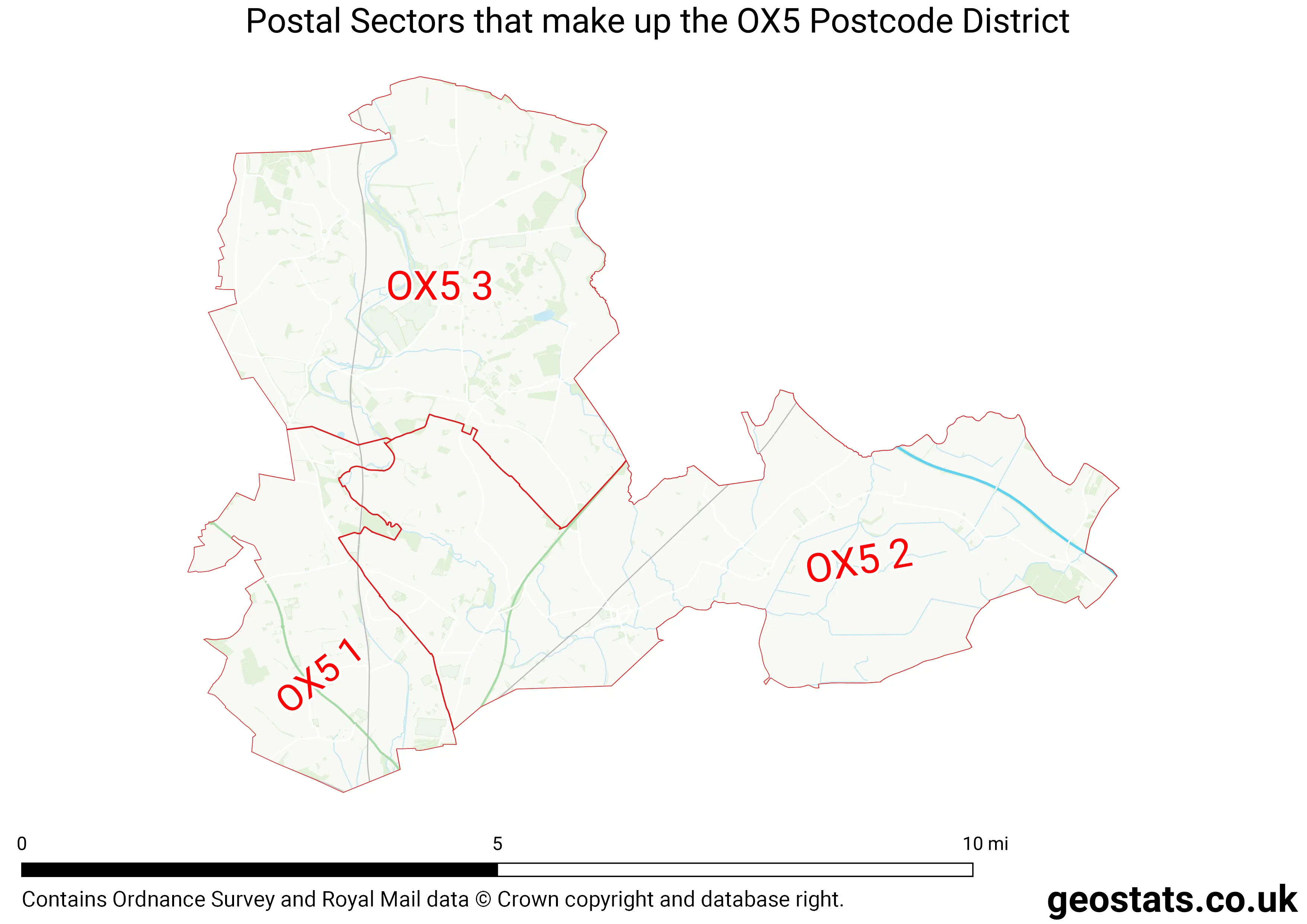 Map of the OX5  District