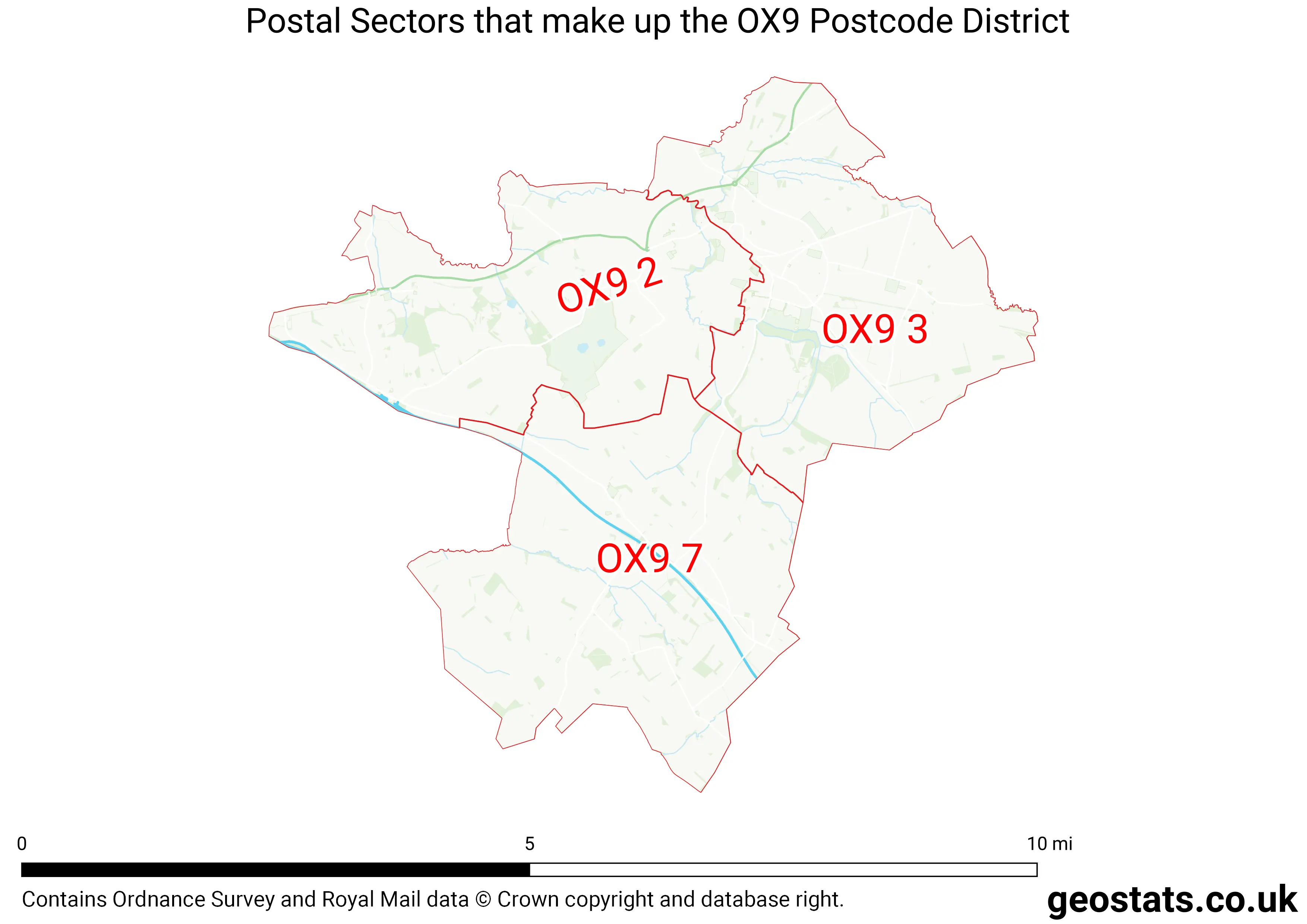 Map of the OX9  District