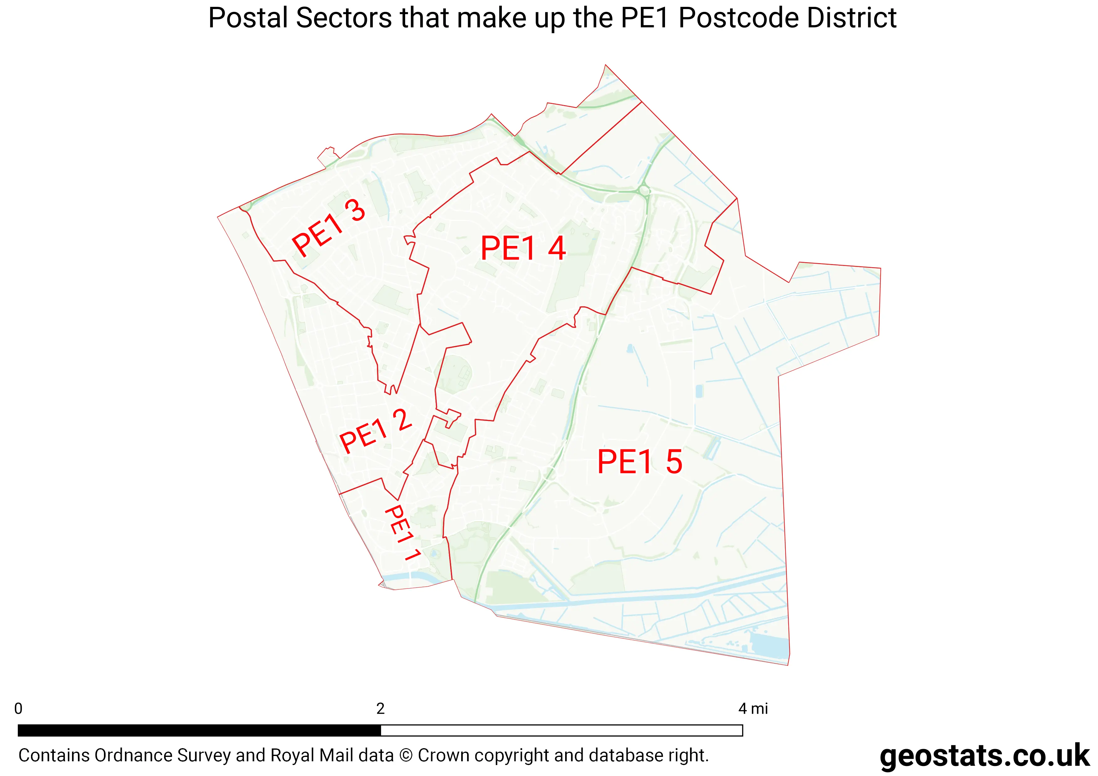 Map of the PE1  District