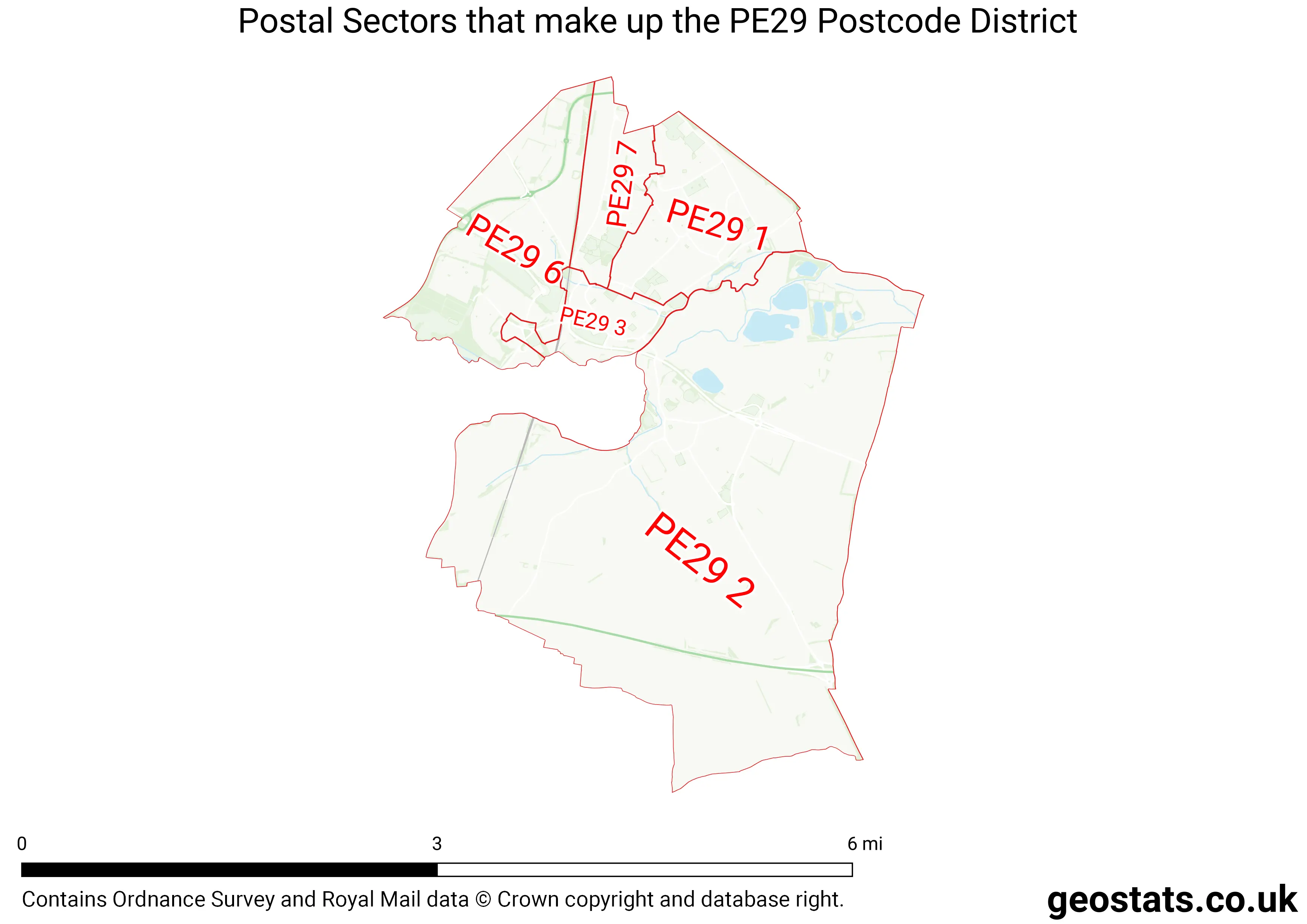 Map of the PE29  District