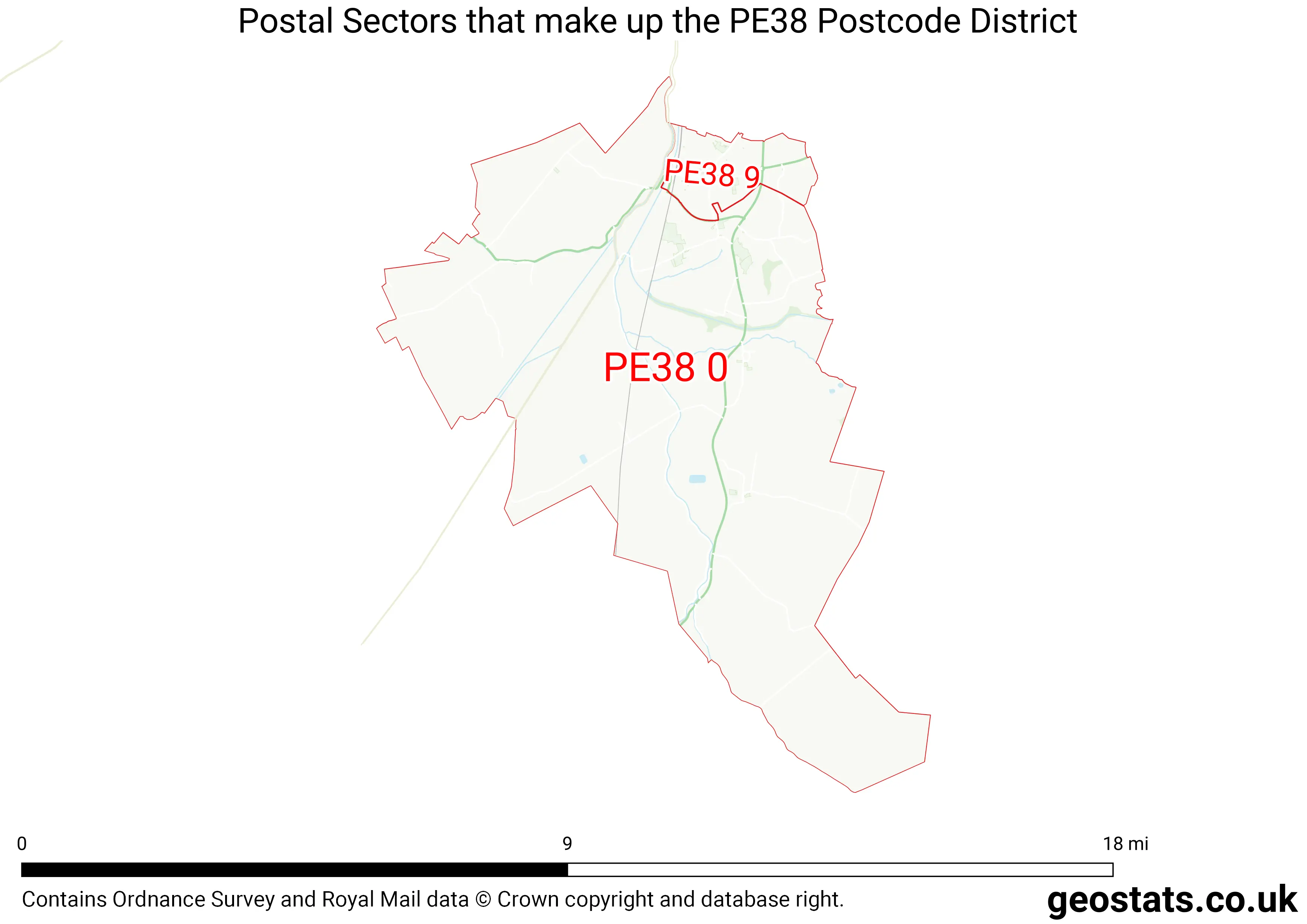 Map of the PE38  District