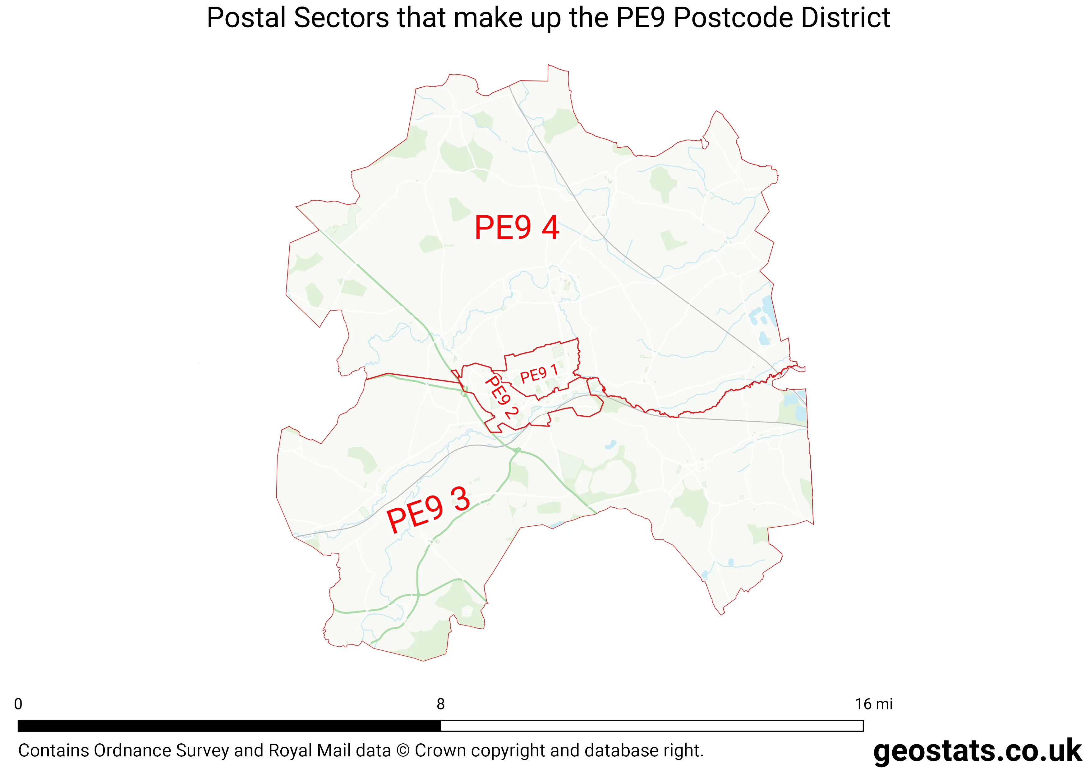 Map of the PE9  District