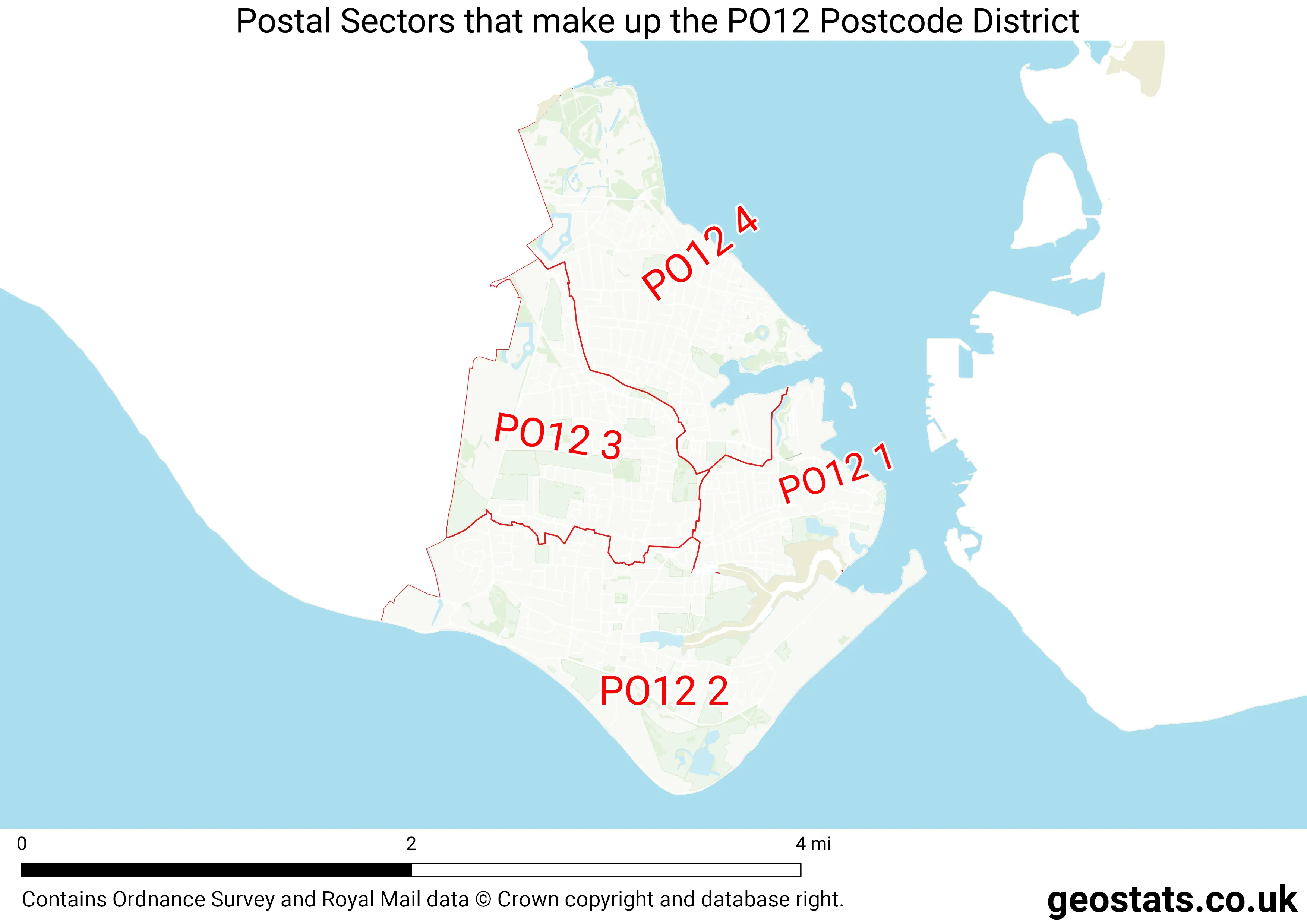 Map of the PO12  District