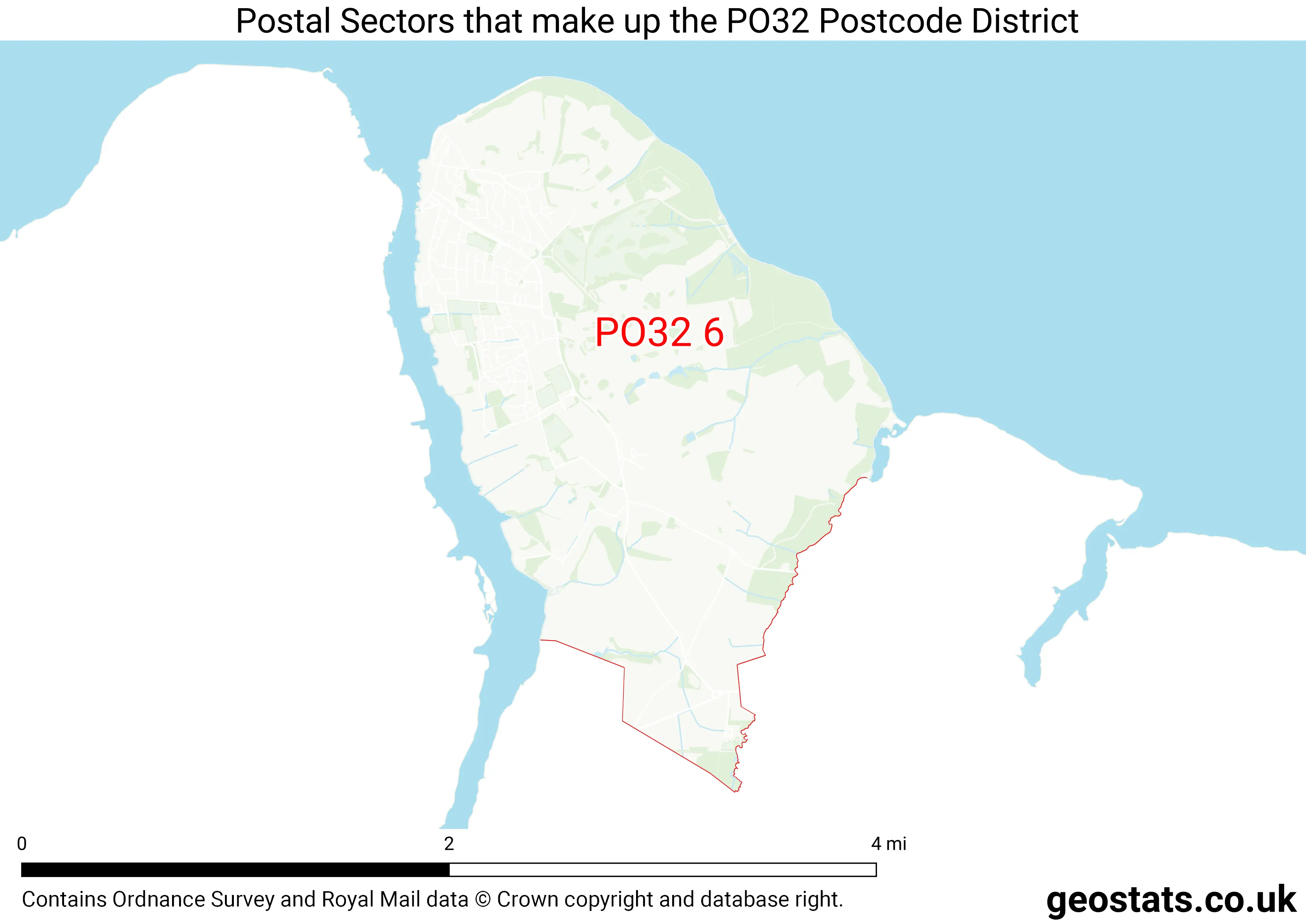 Map of the PO32  District