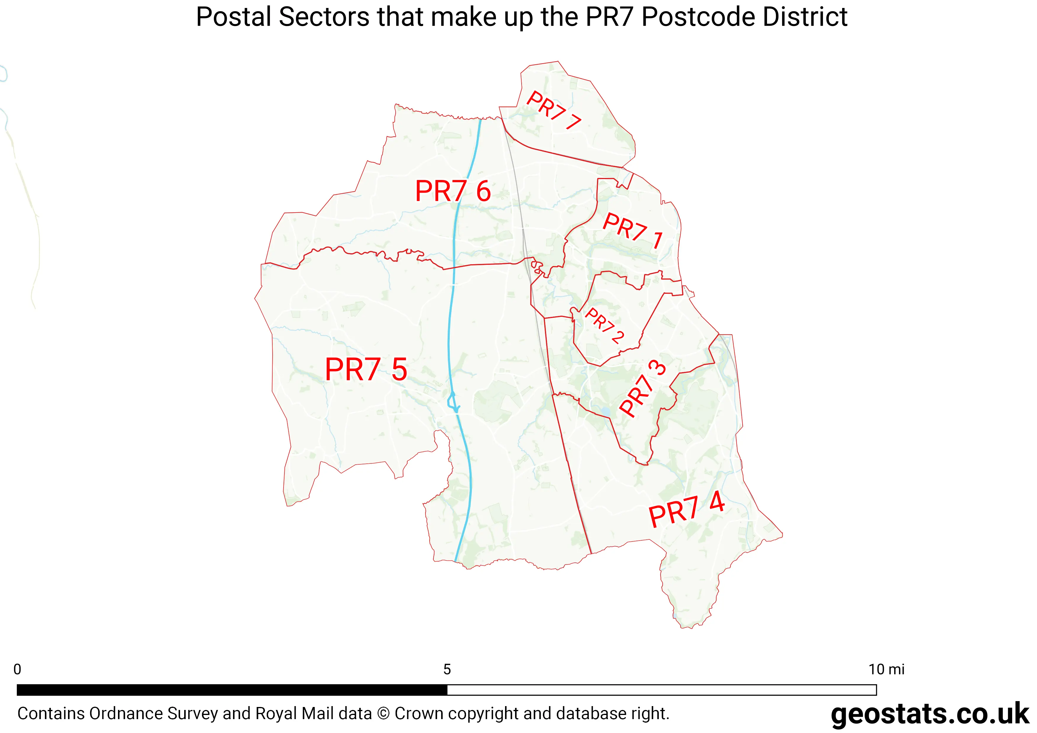 Map of the PR7  District