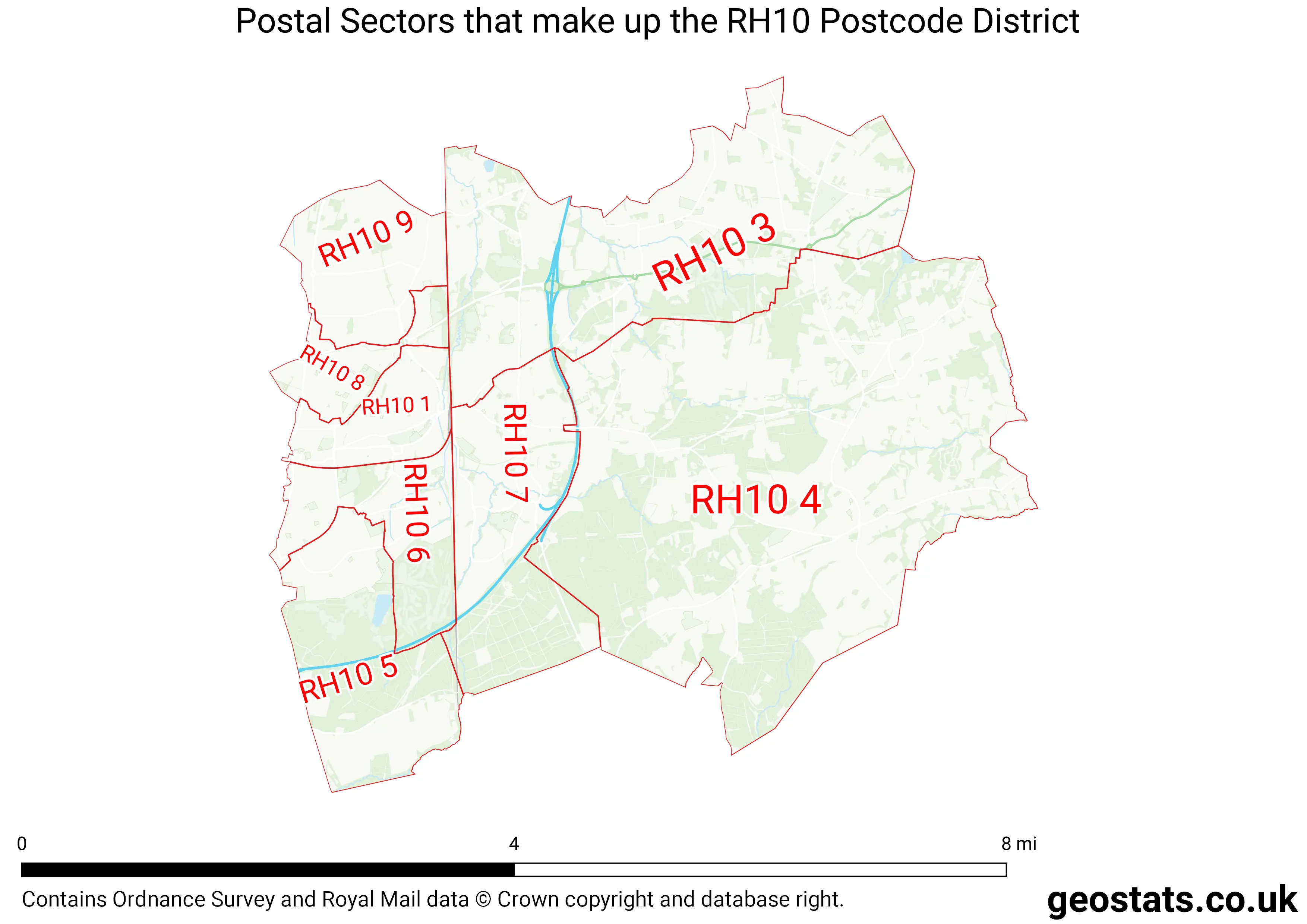 Map of the RH10  District
