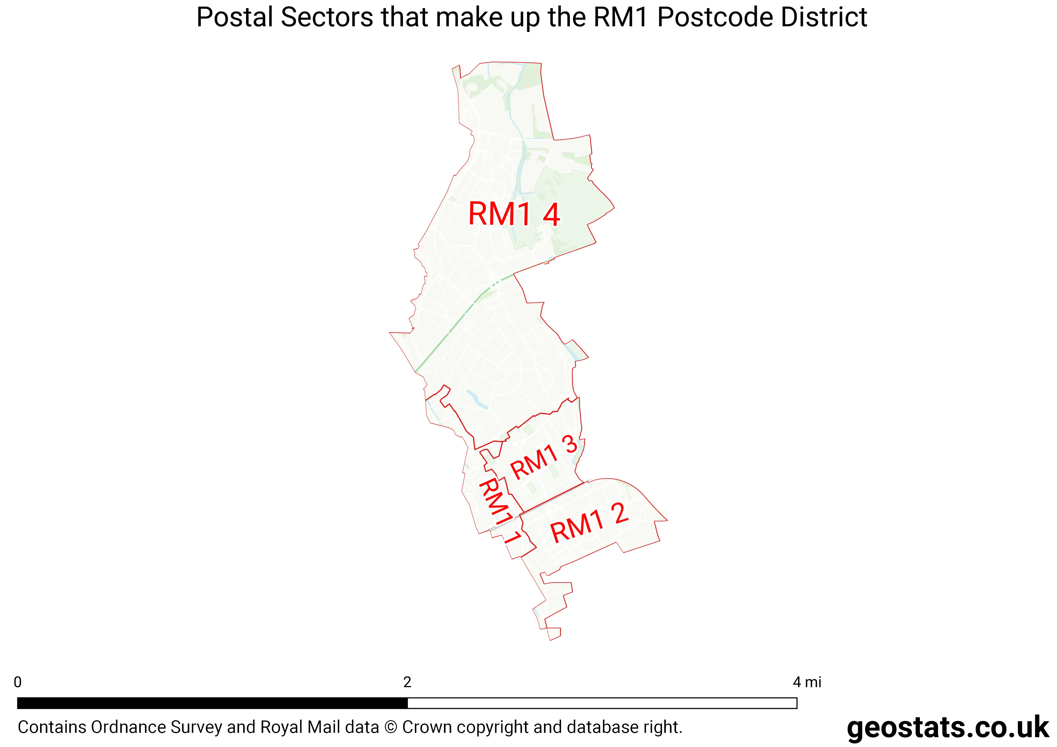 Map of the RM1  District