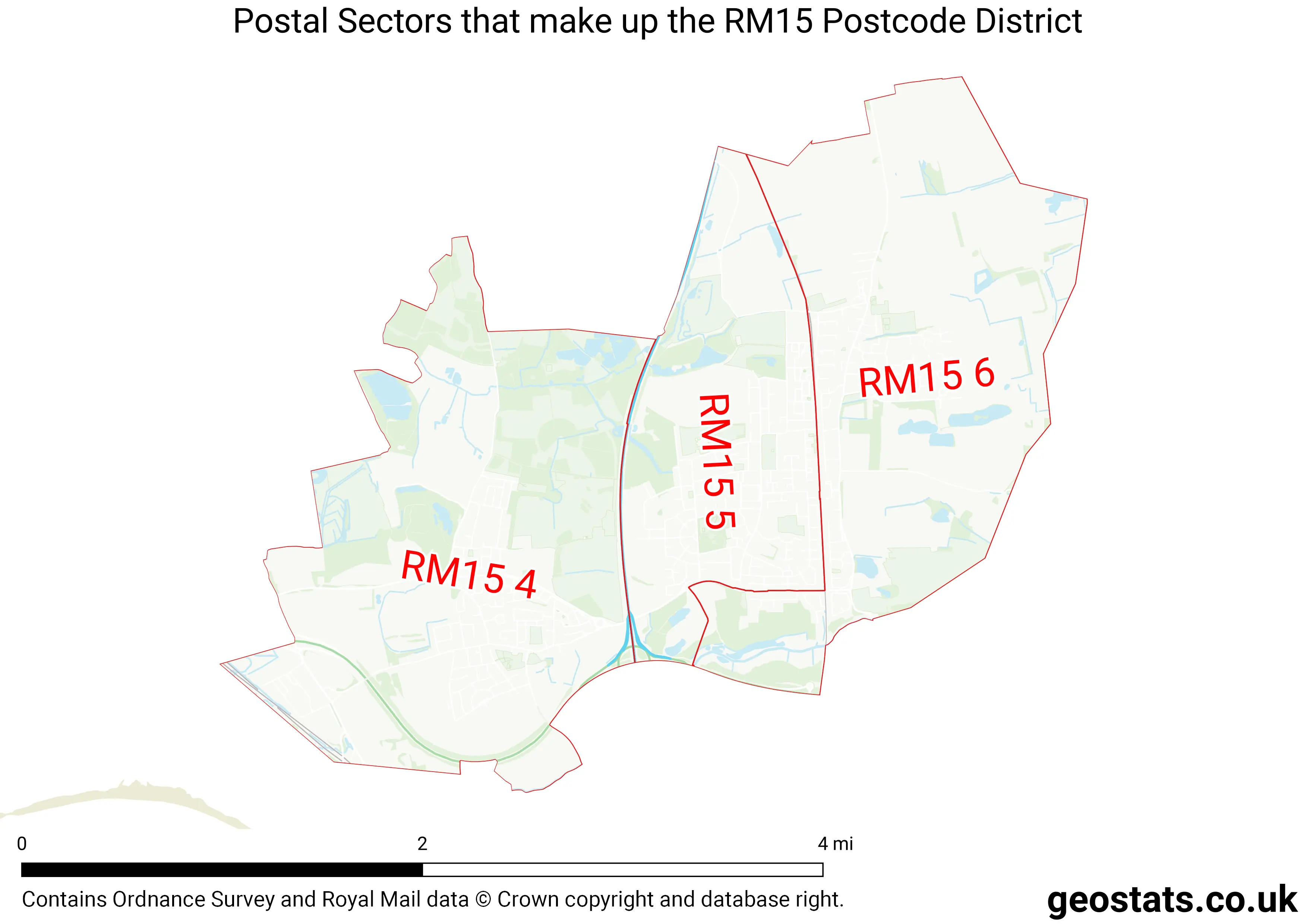 Map of the RM15  District