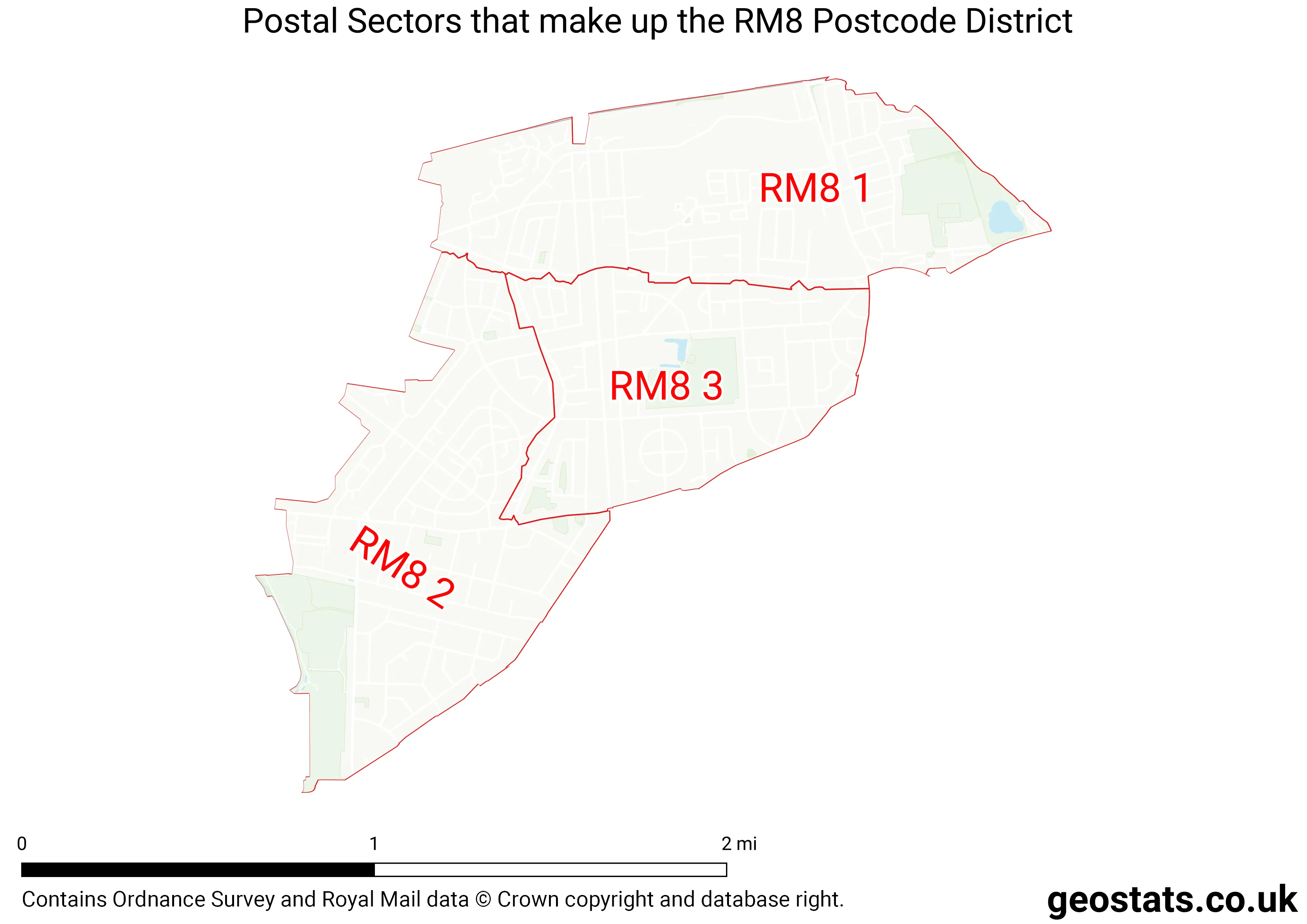 Map of the RM8  District