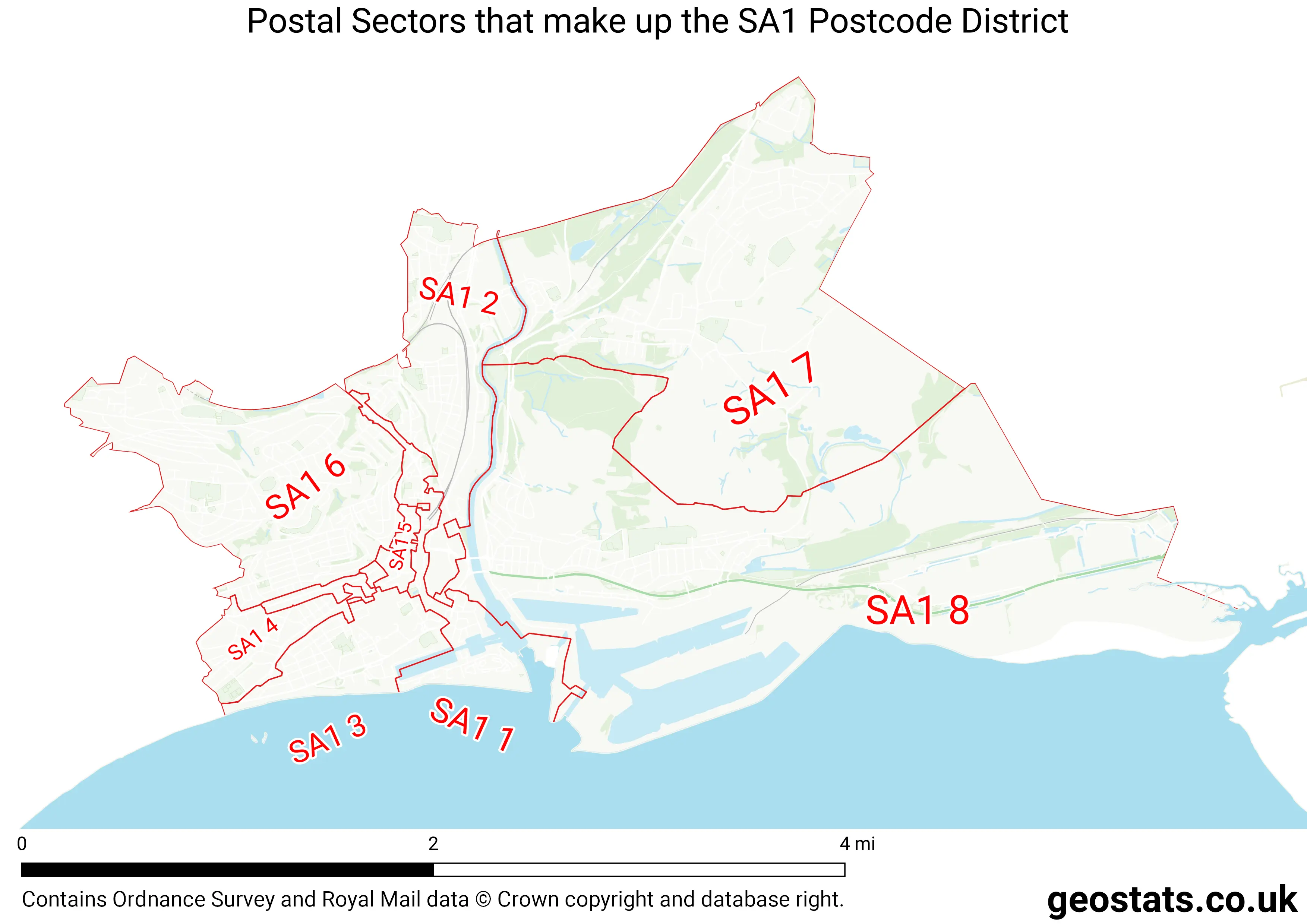 Map of the SA1  District