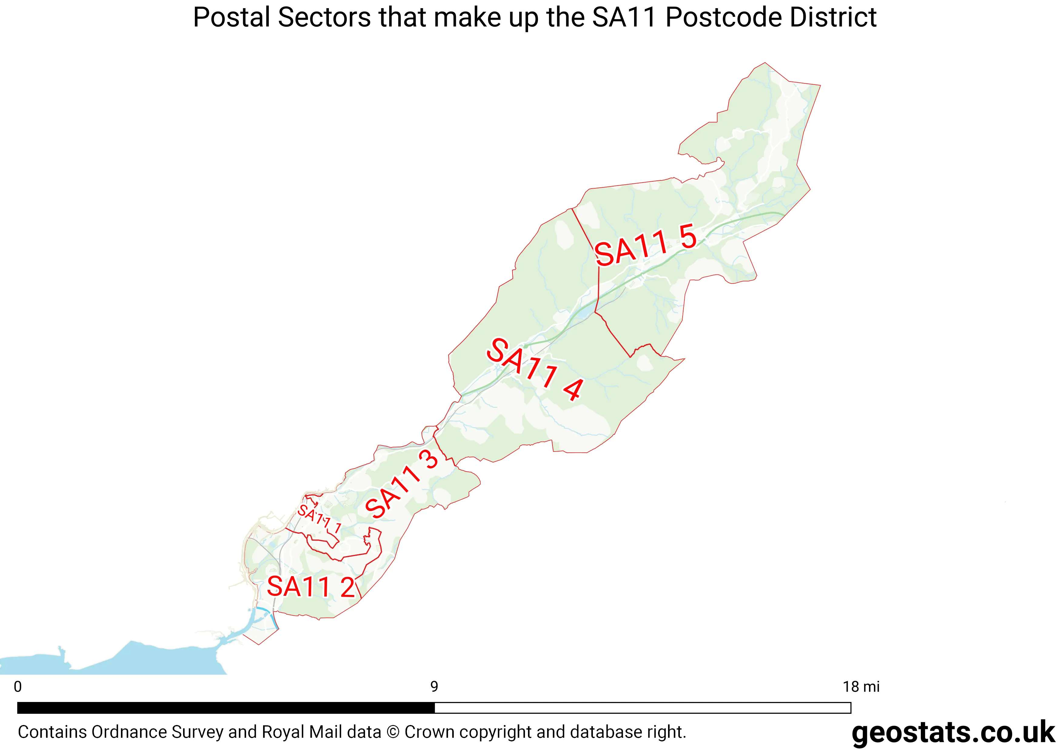 Map of the SA11  District