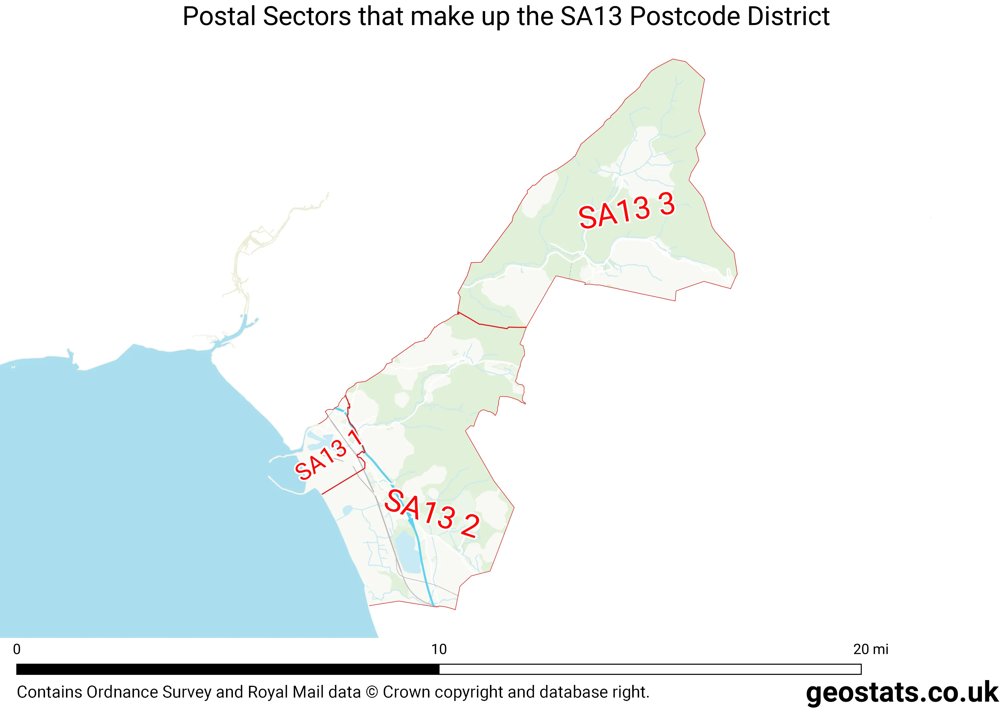 Map of the SA13  District