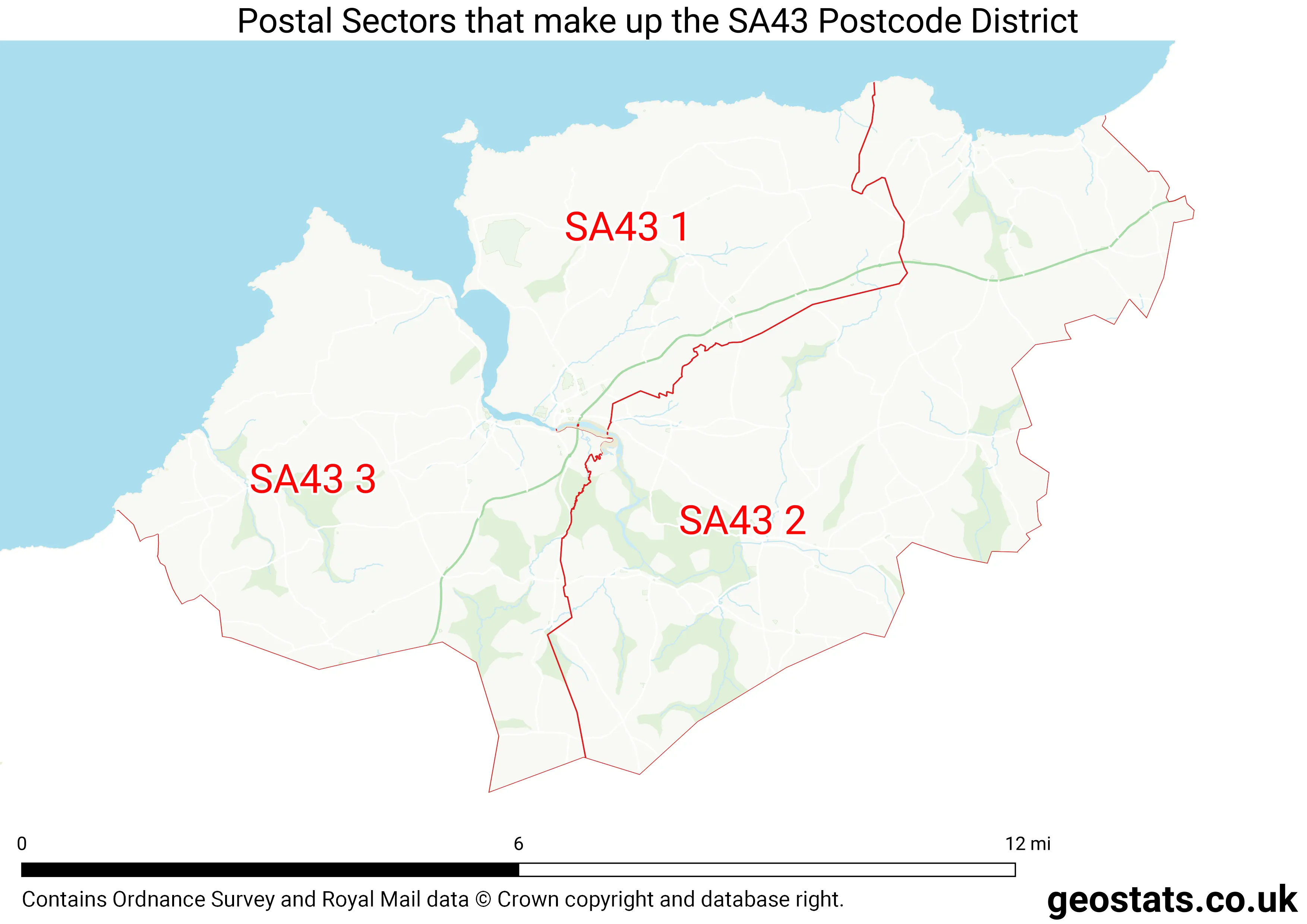 Map of the SA43  District