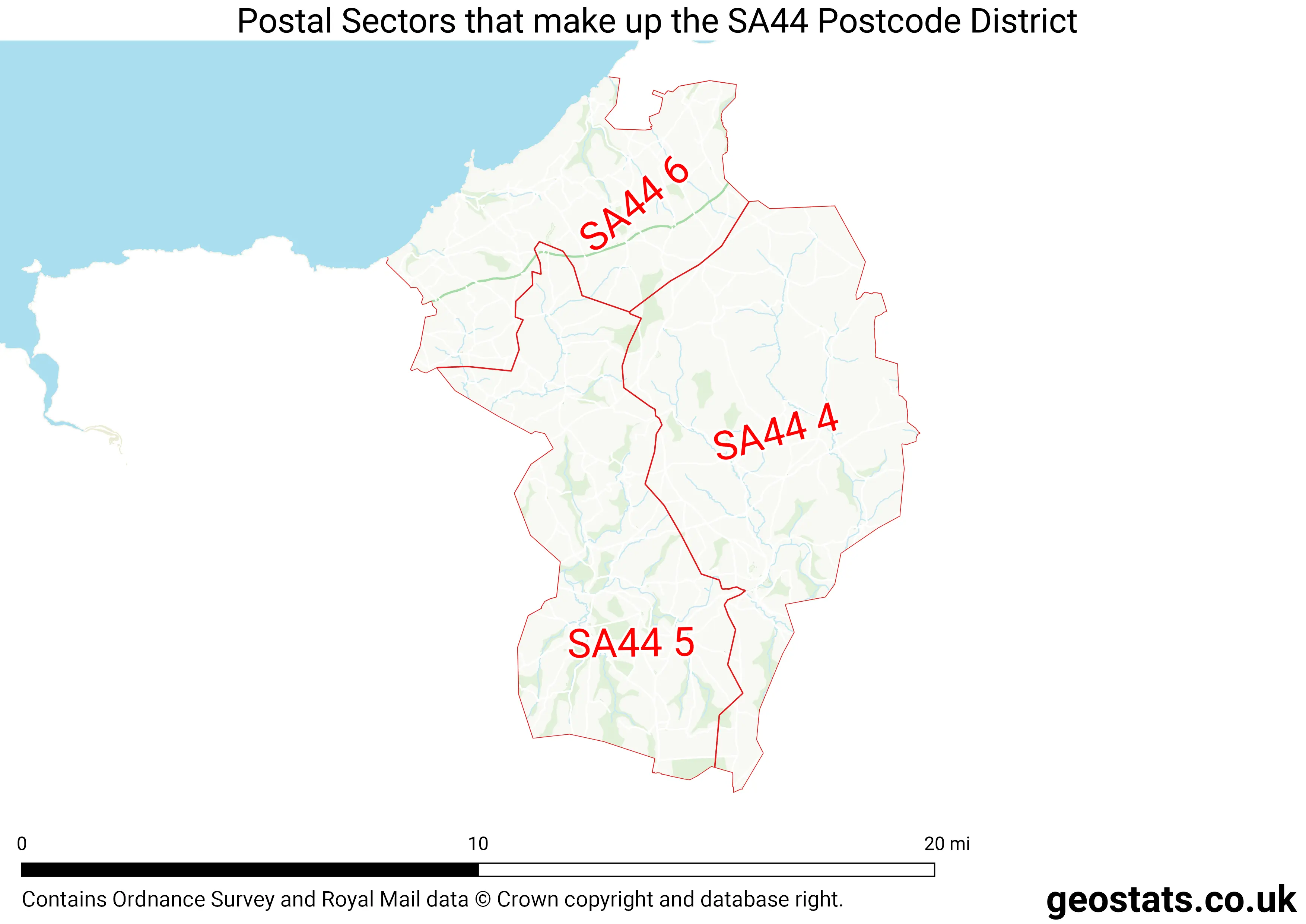 Map of the SA44  District