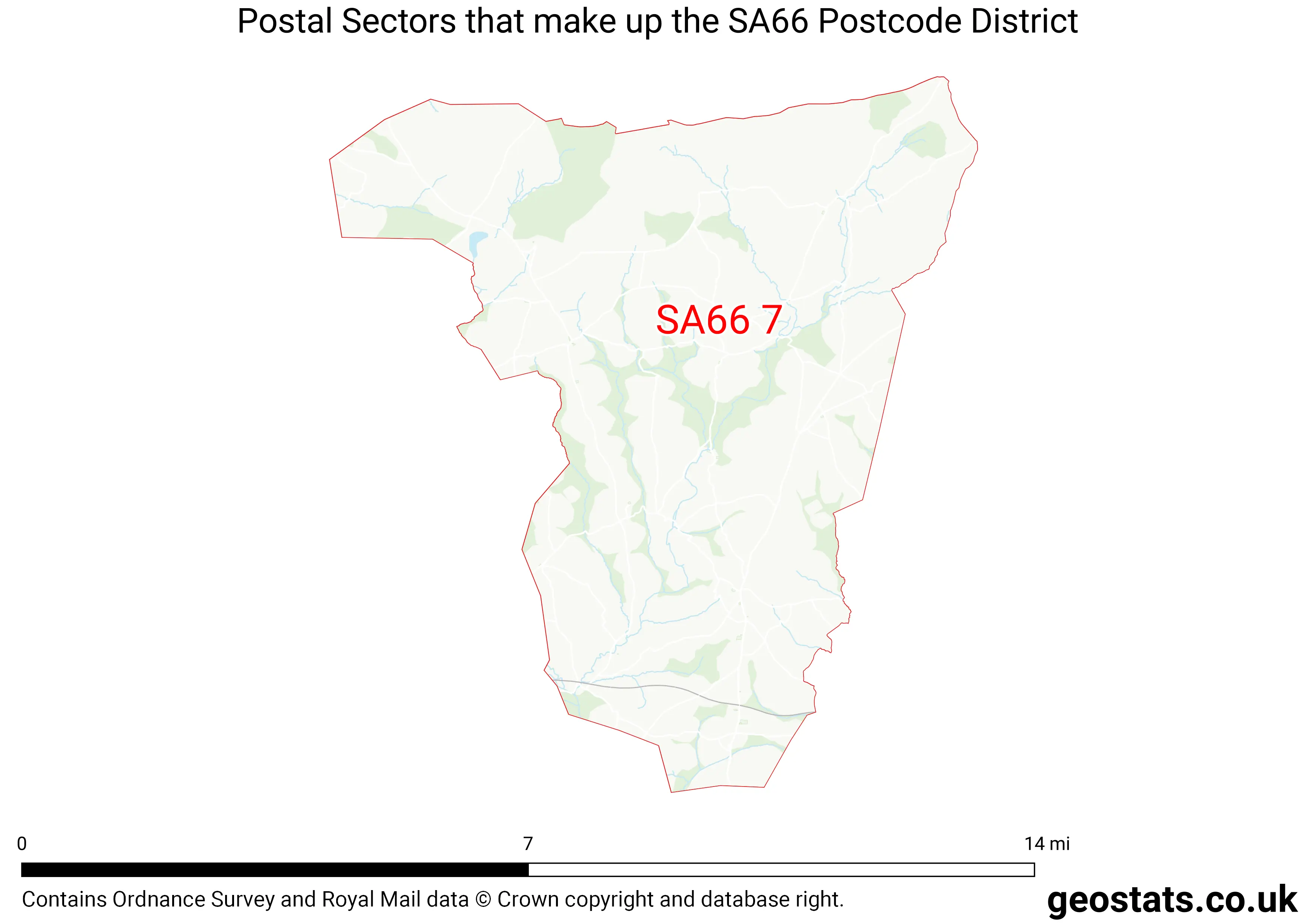 Map of the SA66  District
