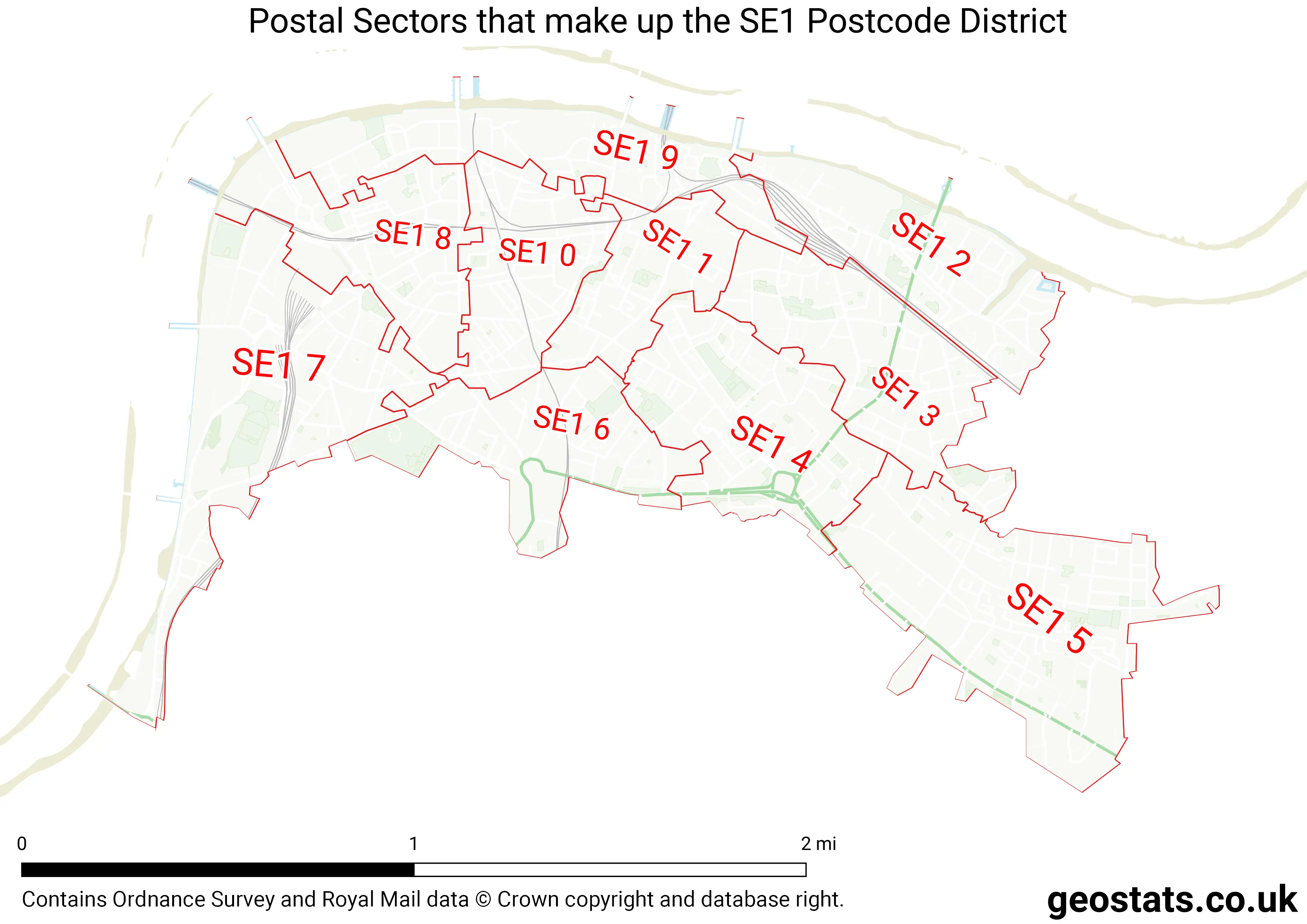 Map of the SE1  District