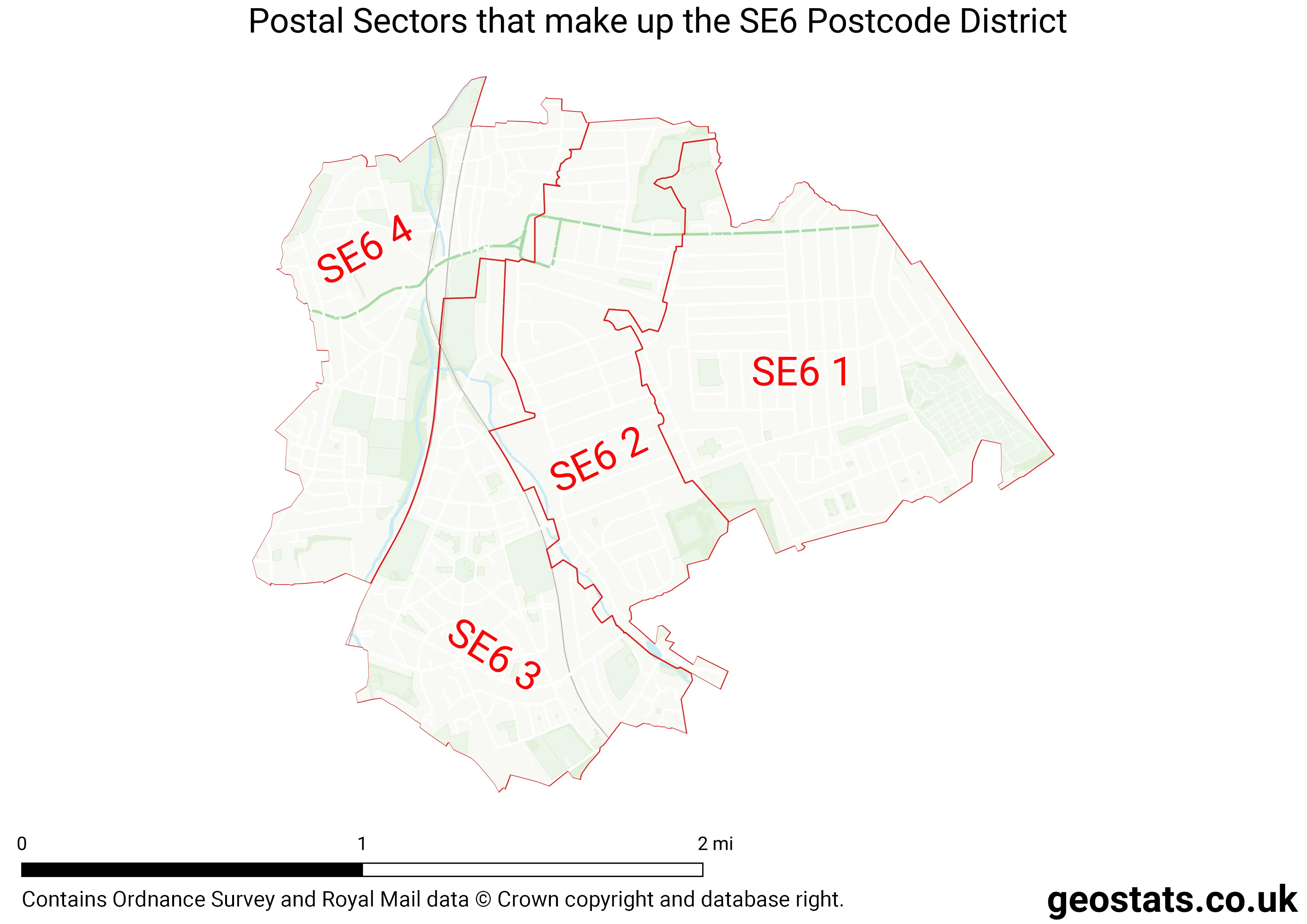 Map of the SE6  District