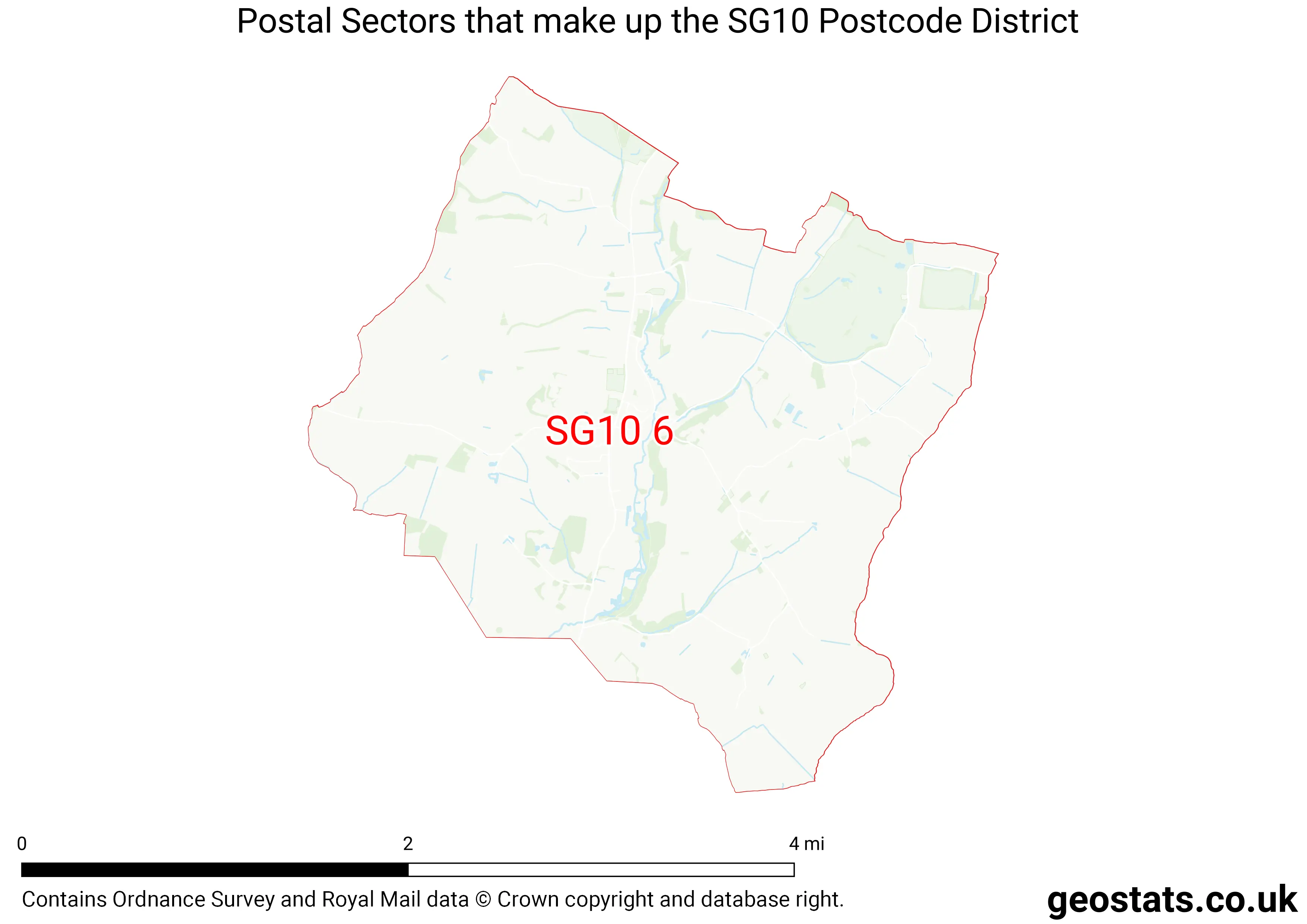Map of the SG10  District