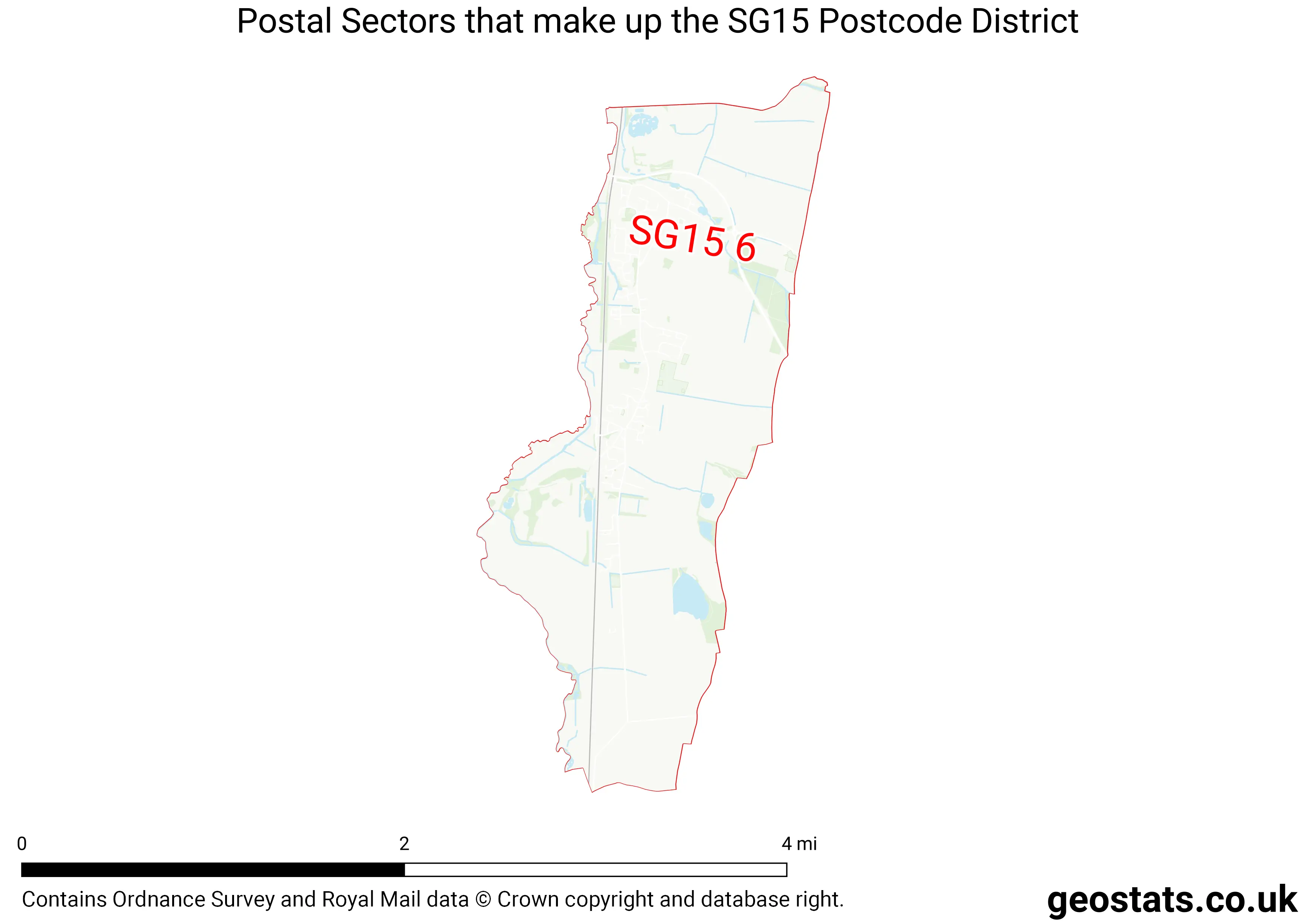 Map of the SG15  District