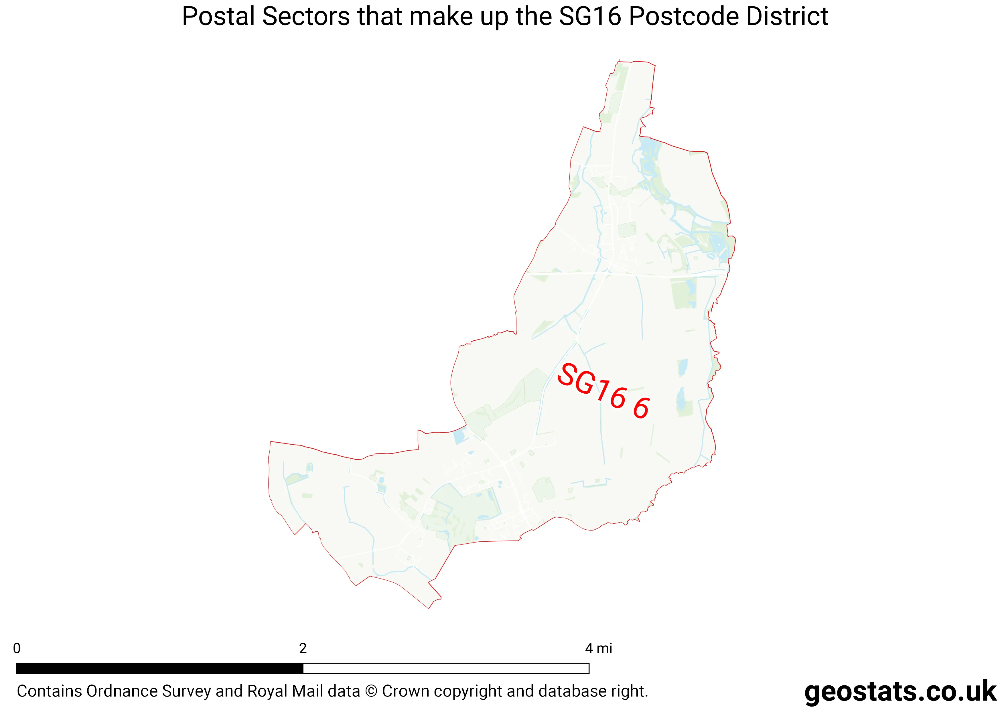 Map of the SG16  District