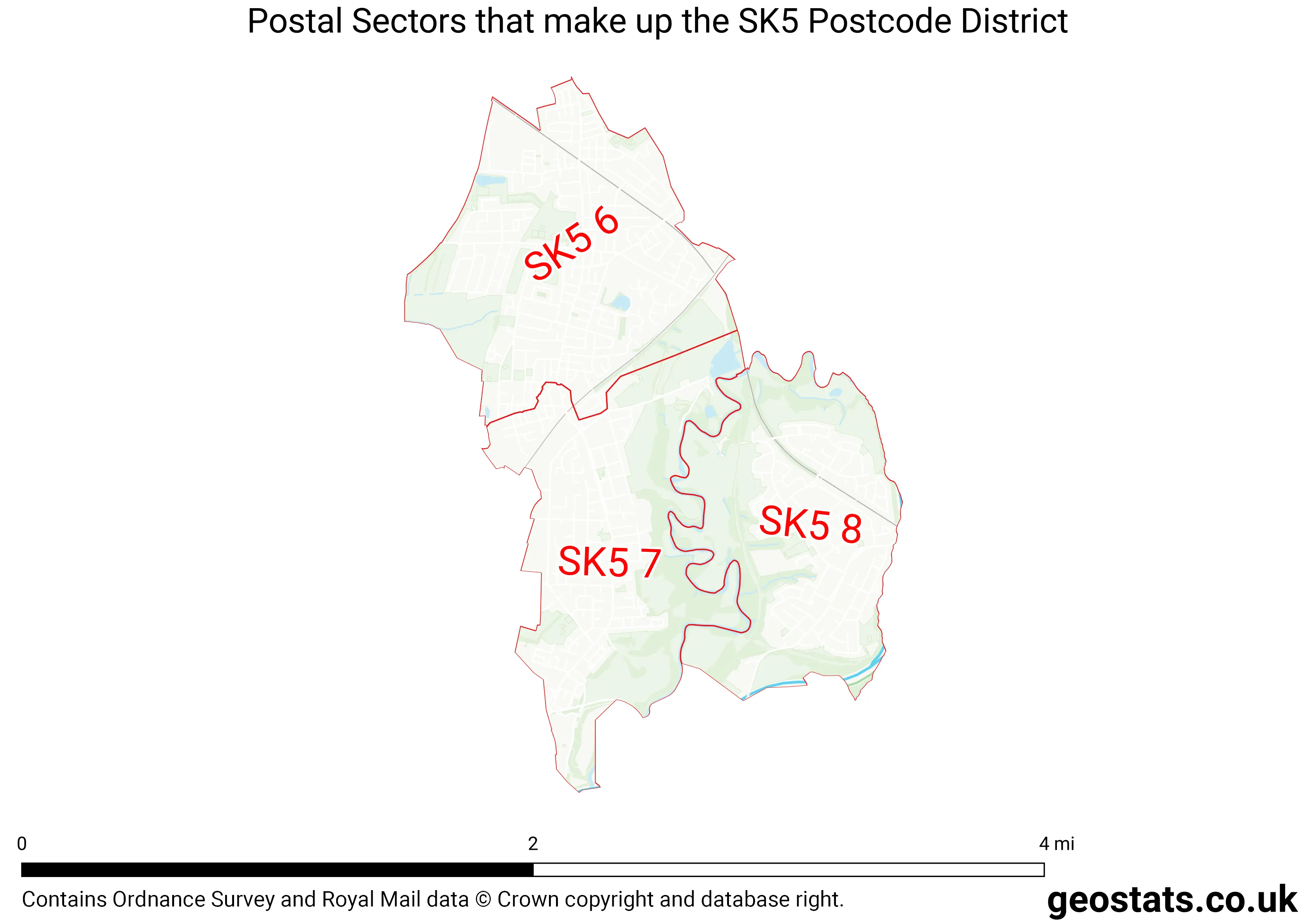 Map of the SK5  District