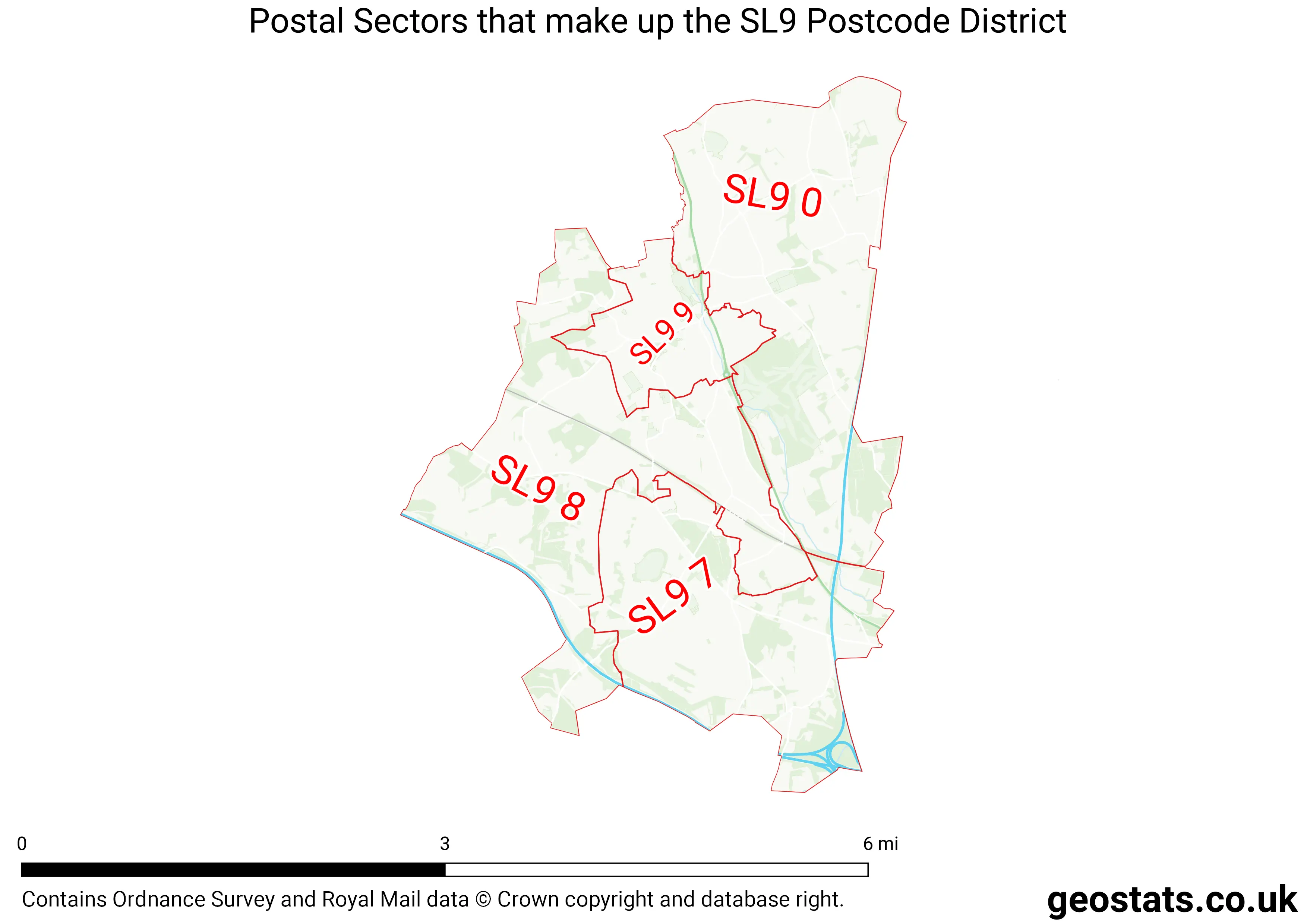 Map of the SL9  District