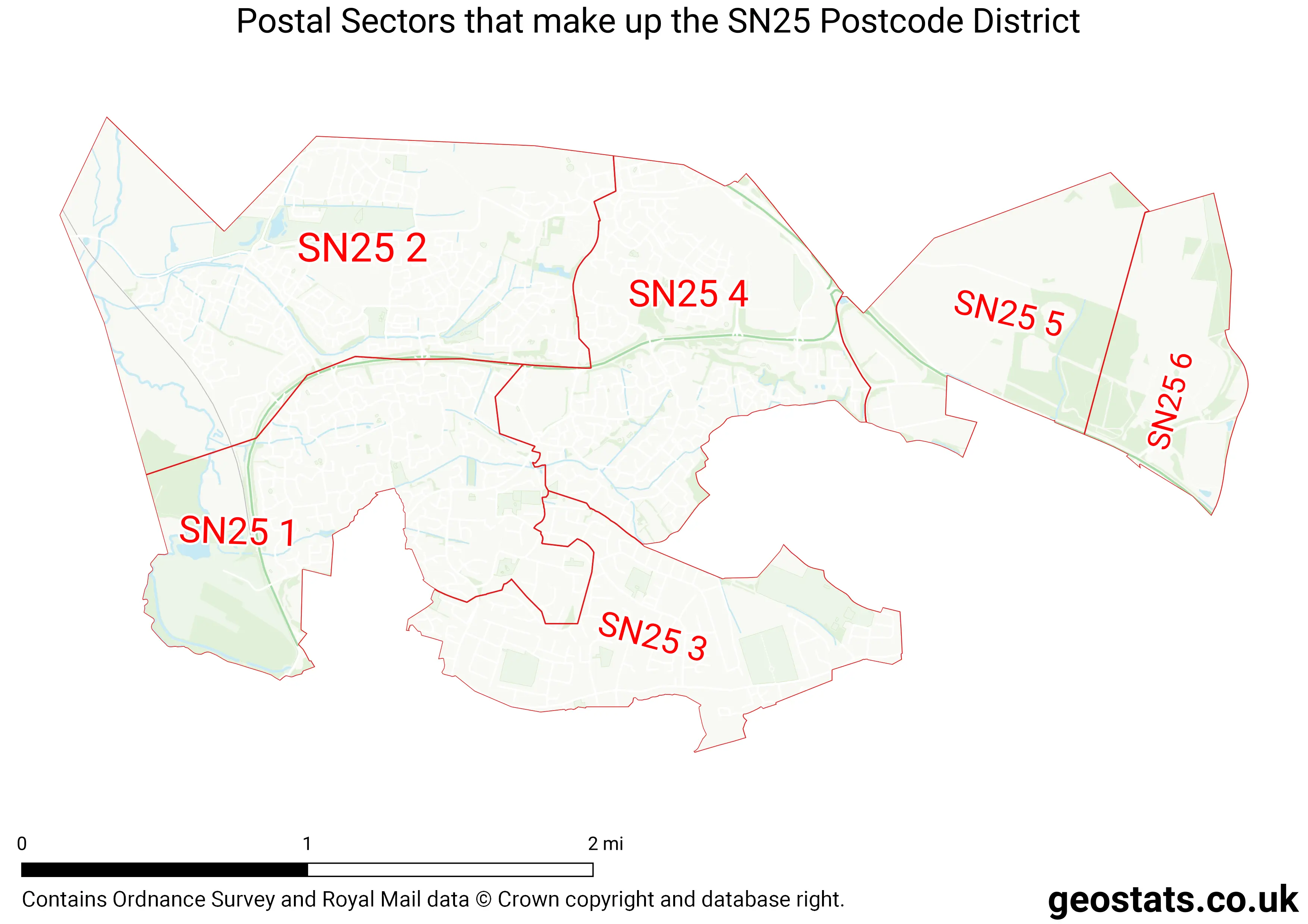 Map of the SN25  District