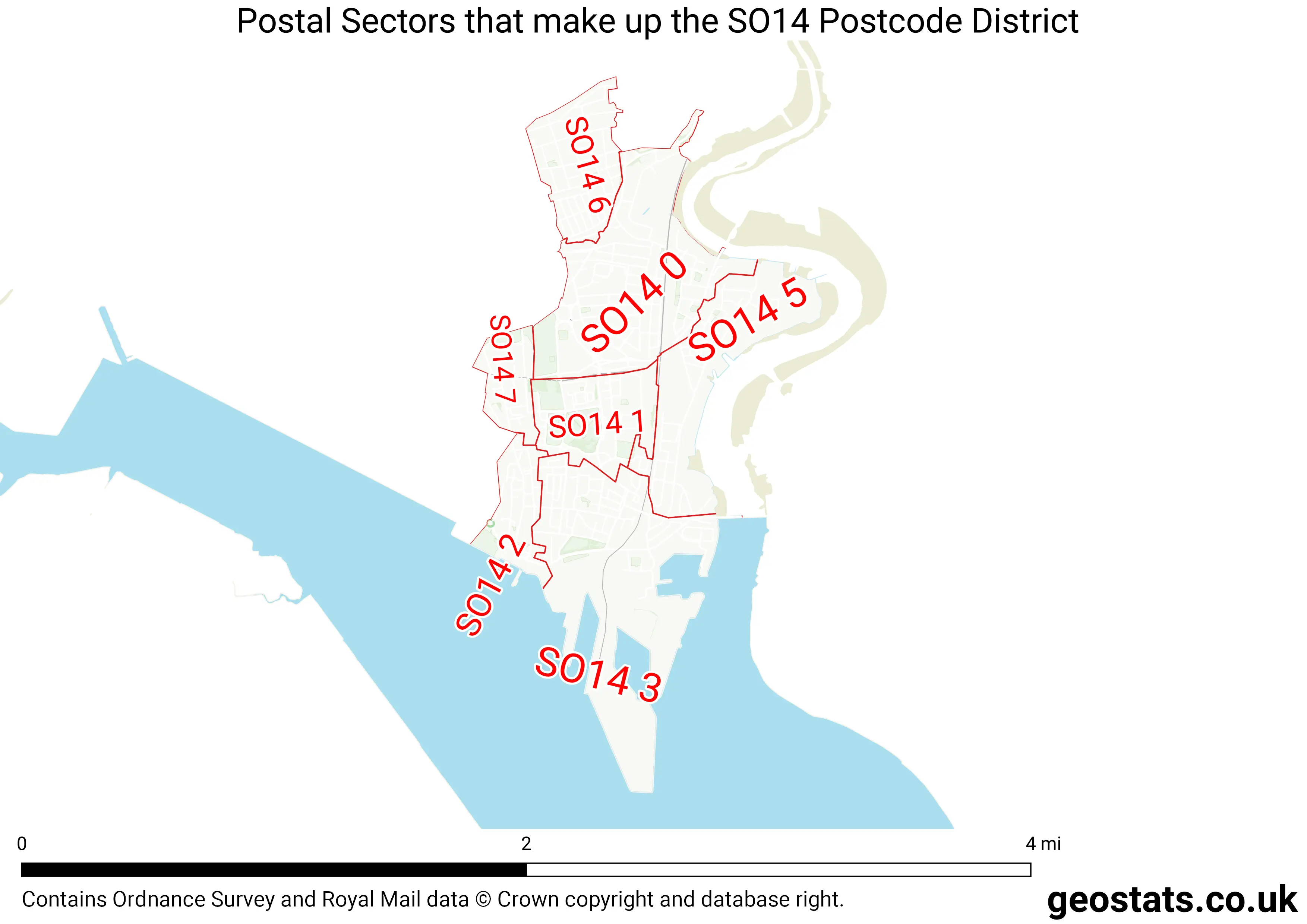 Map of the SO14  District