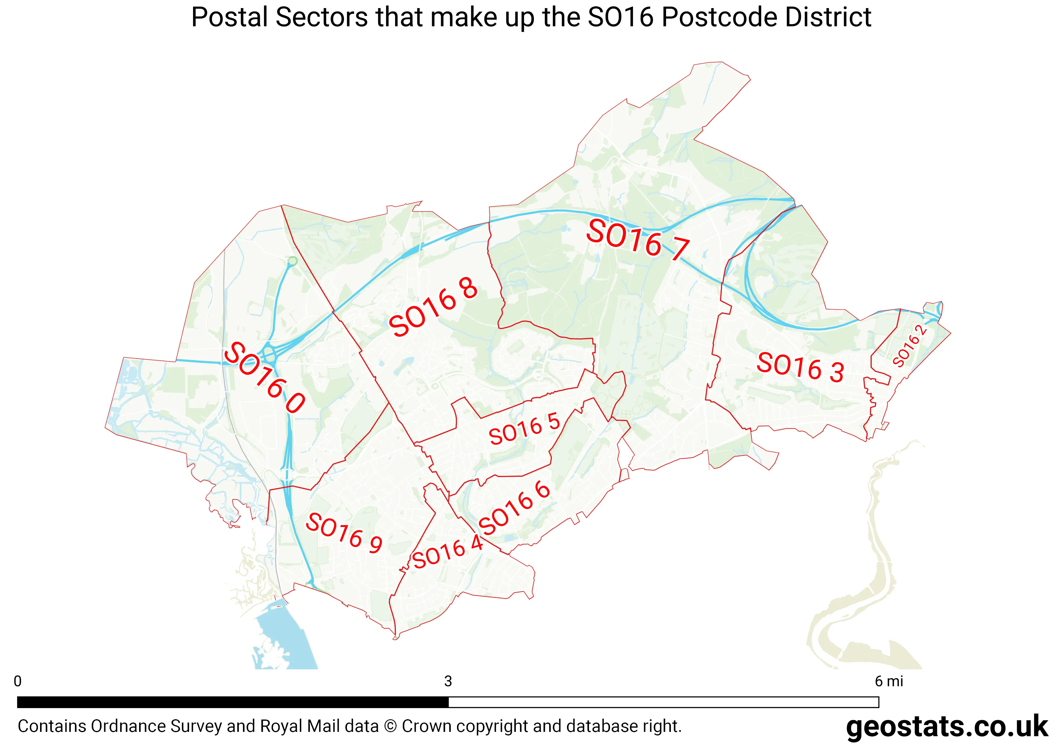 Map of the SO16  District