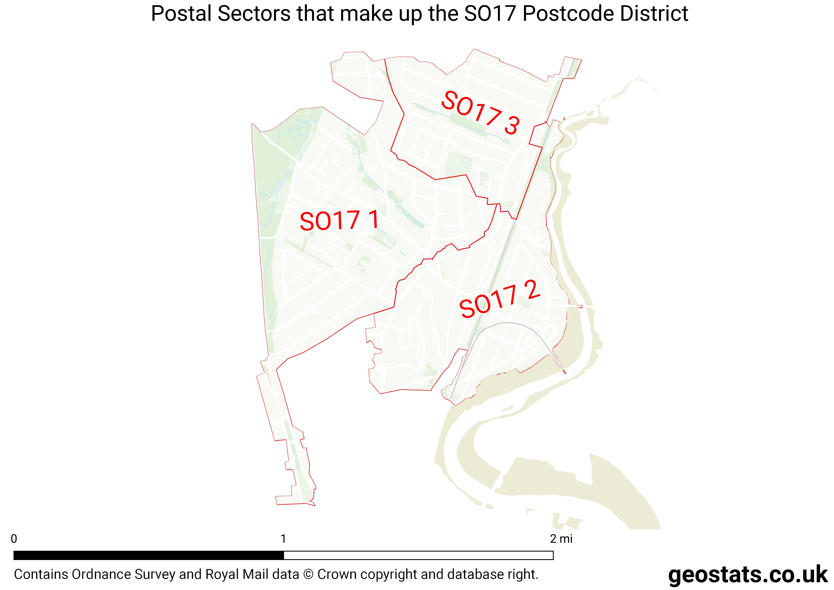 Map of the SO17  District