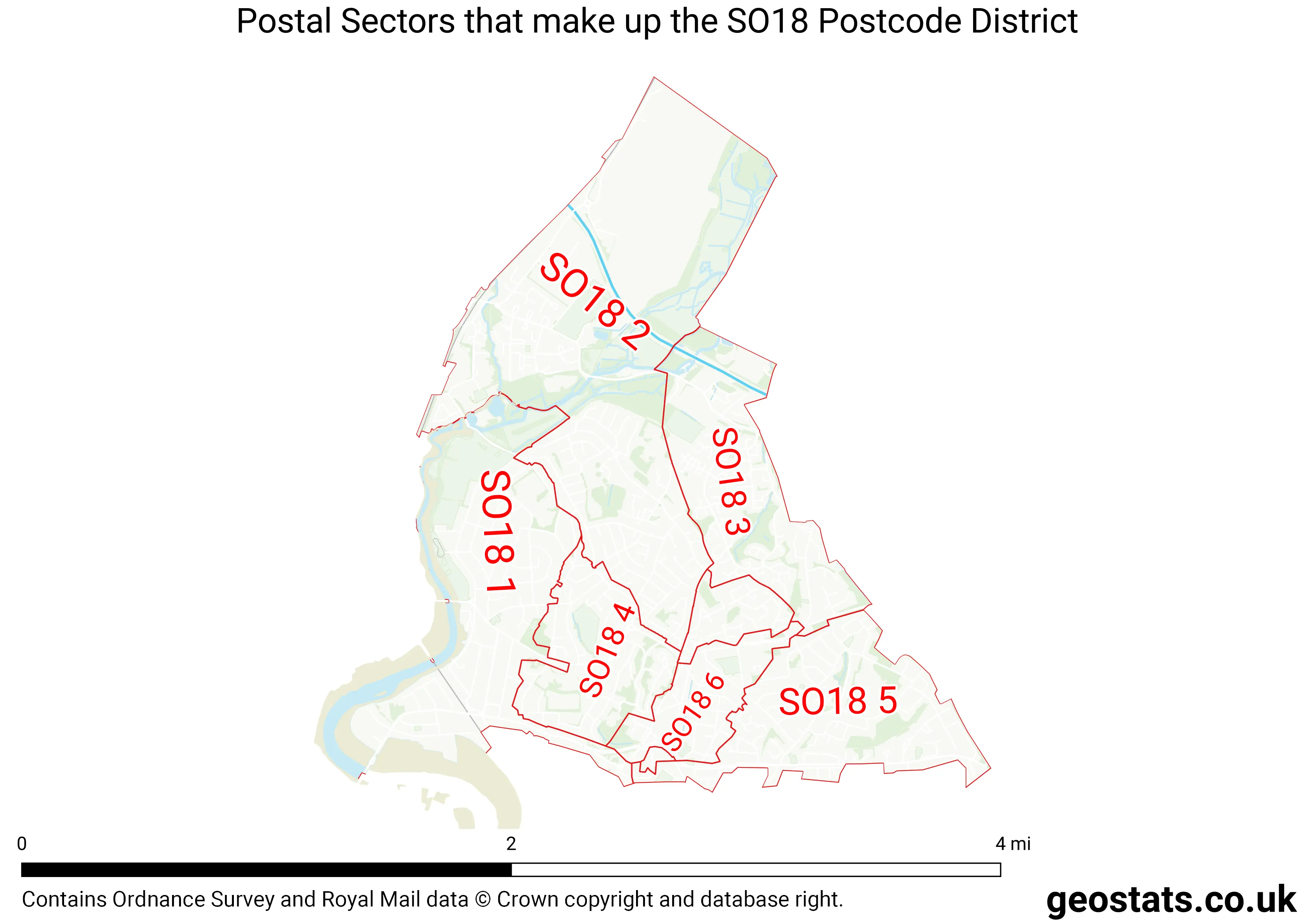 Map of the SO18  District