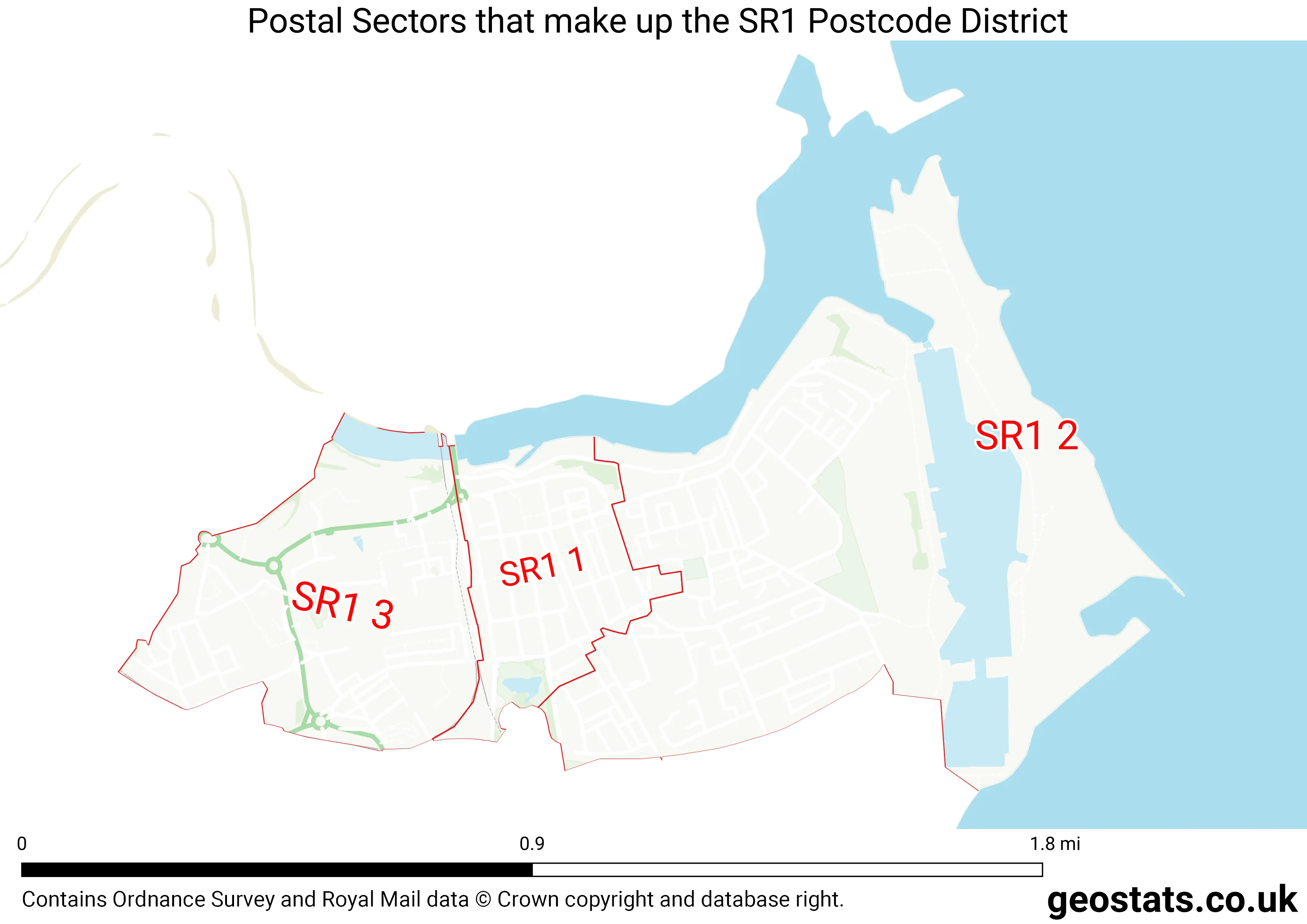 Map of the SR1  District