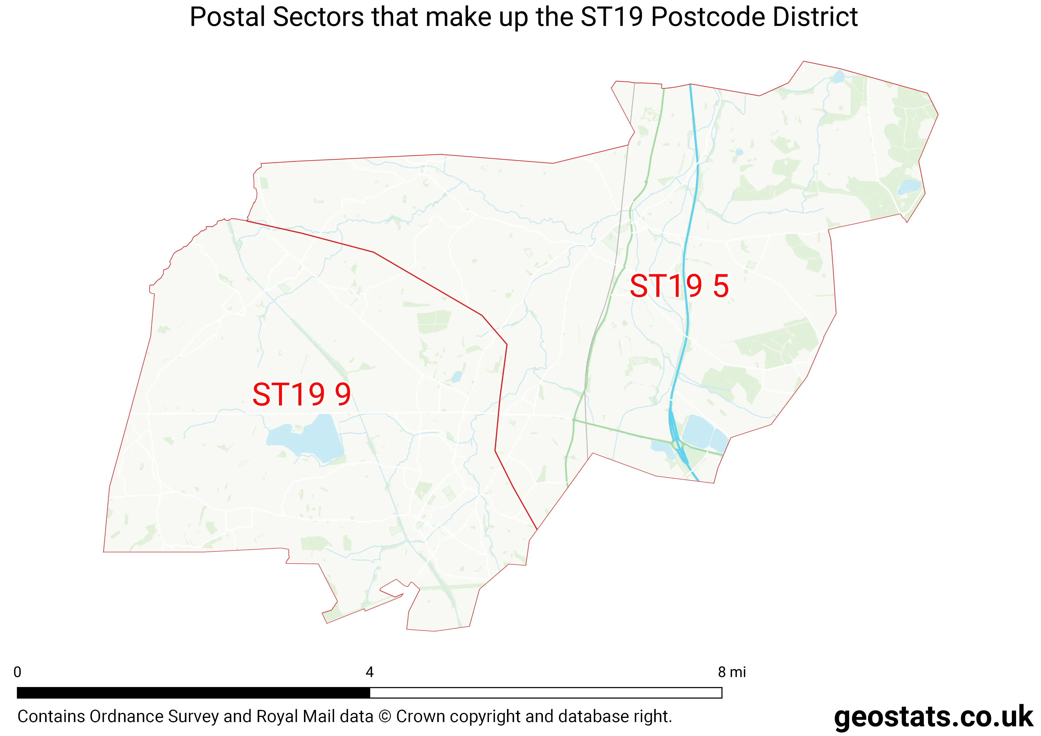 Map of the ST19  District