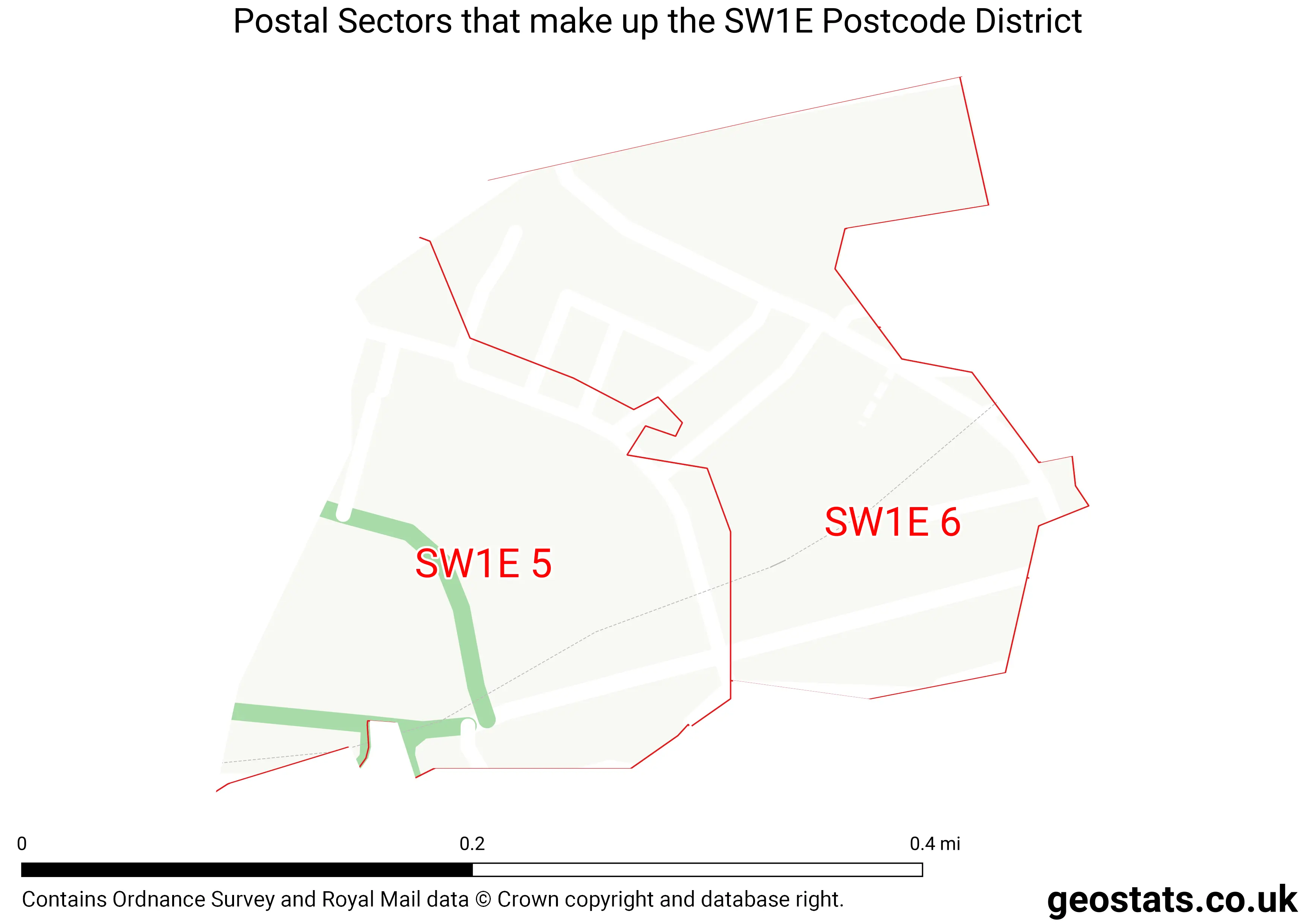Map of the SW1E  District