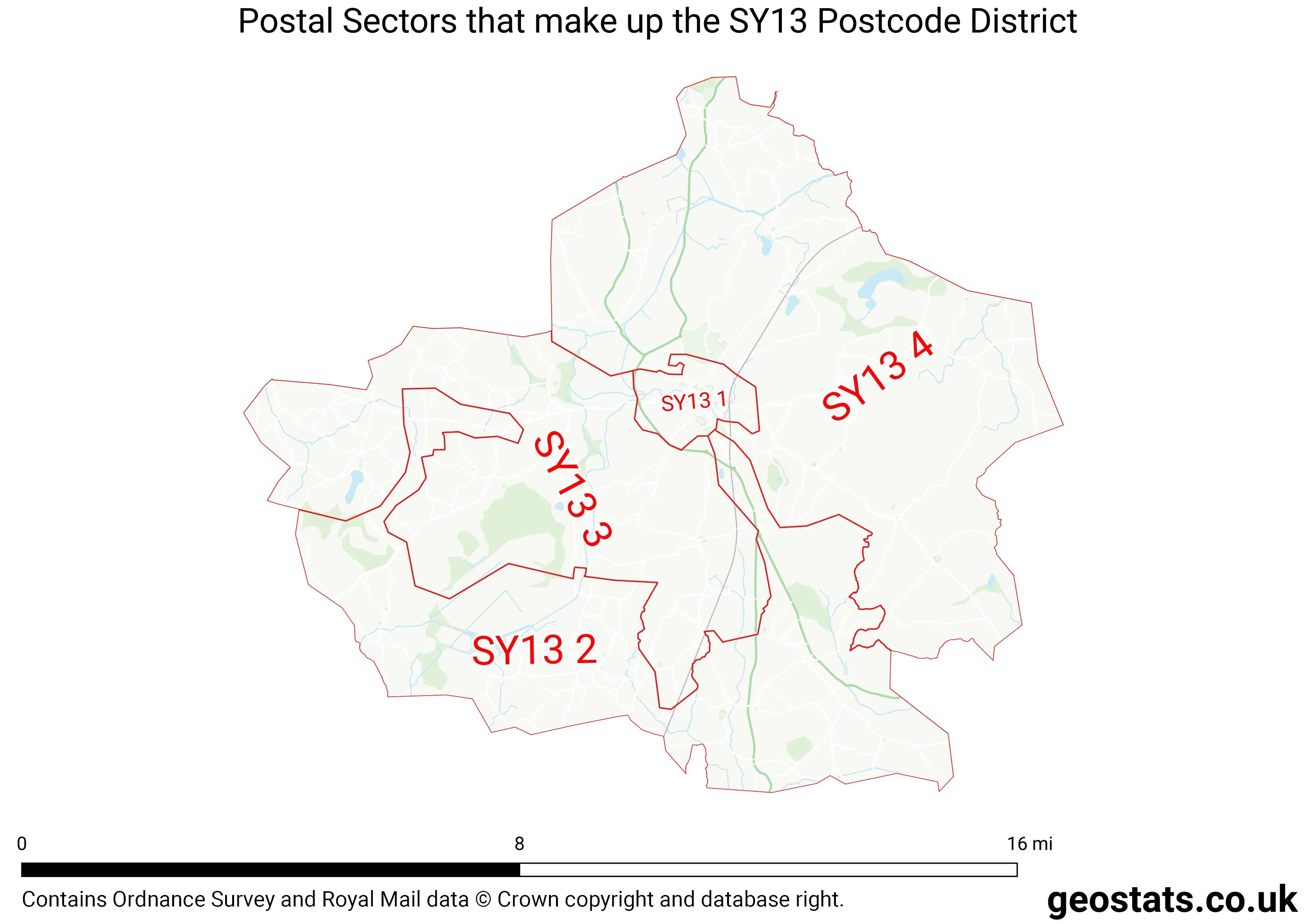 Map of the SY13  District