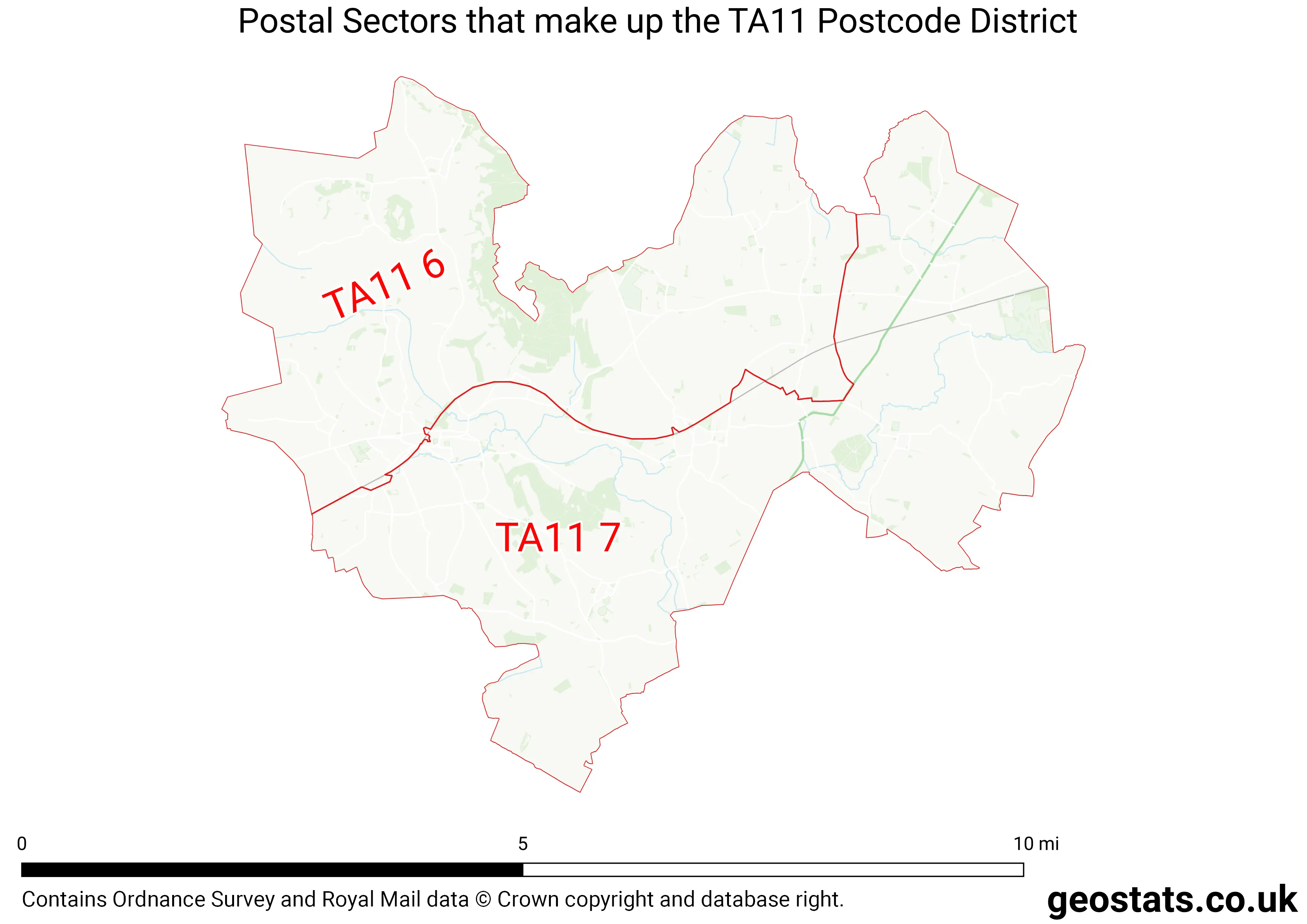Map of the TA11  District