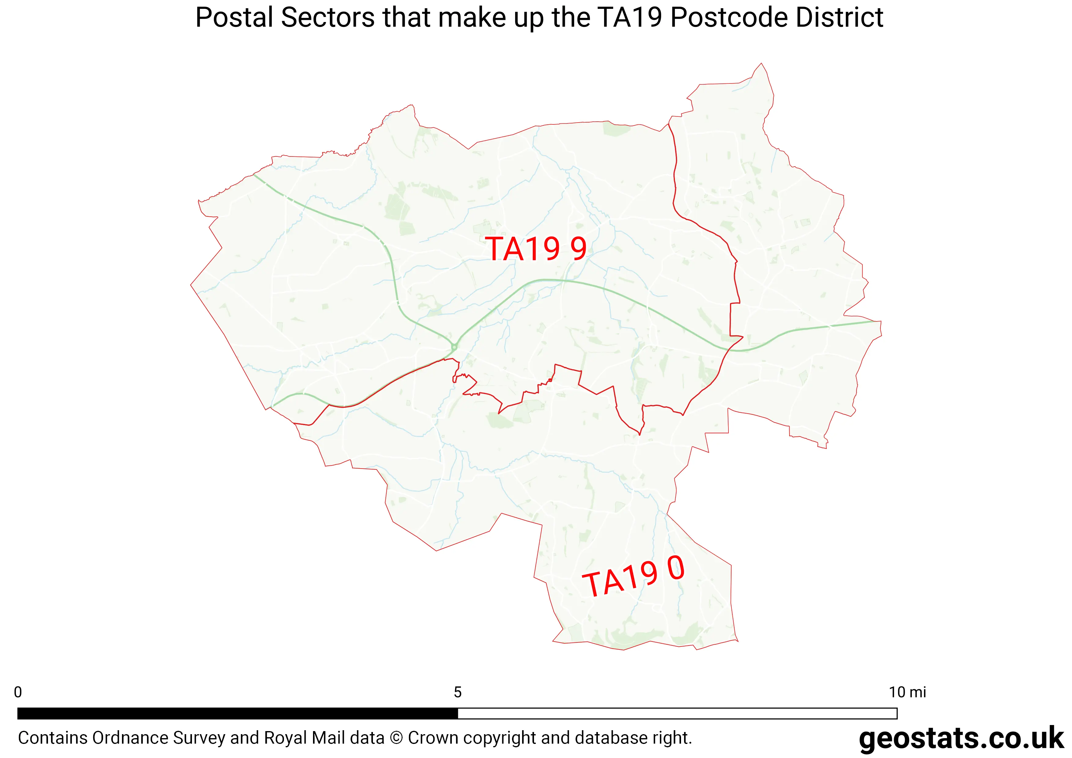 Map of the TA19  District