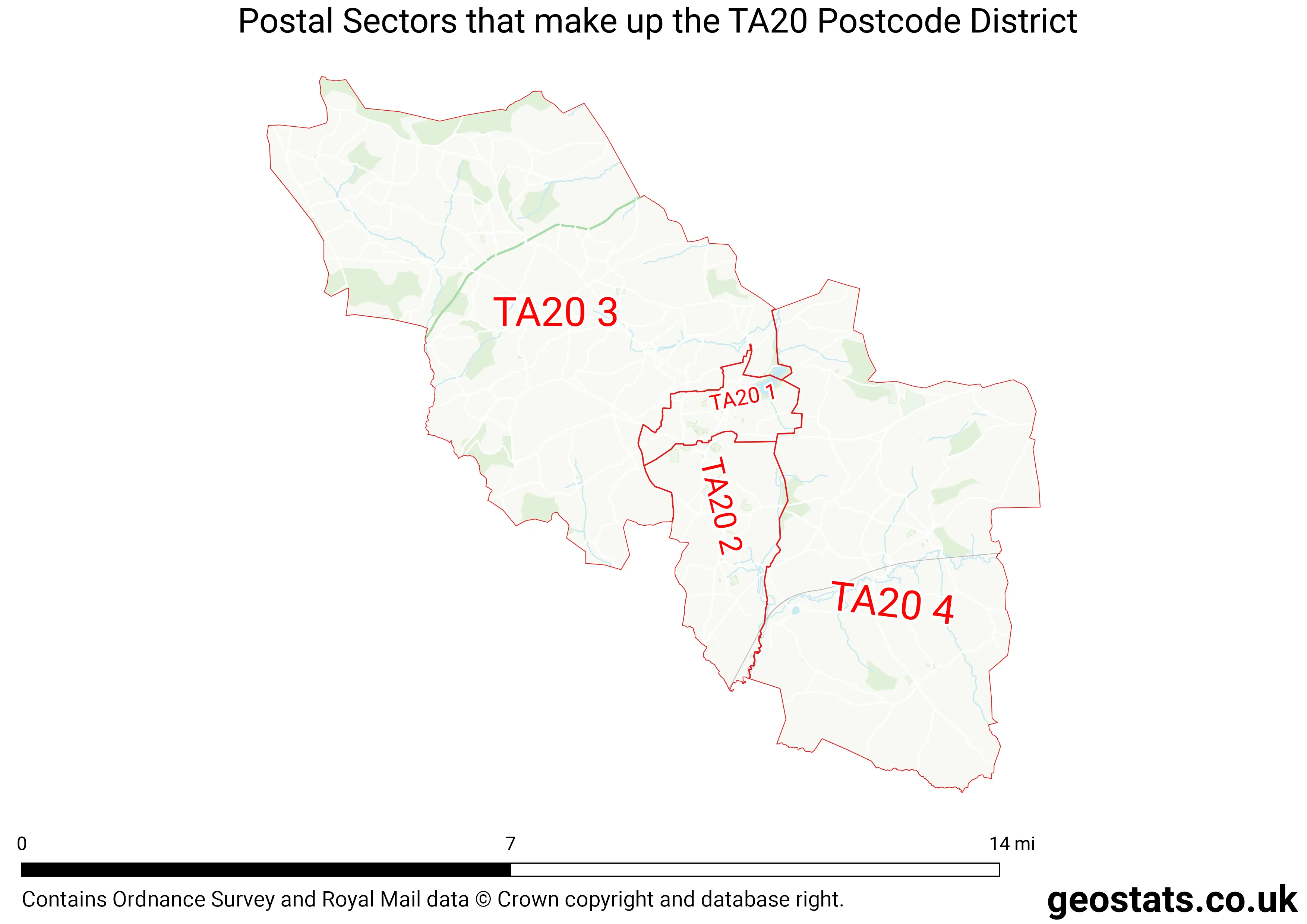 Map of the TA20  District