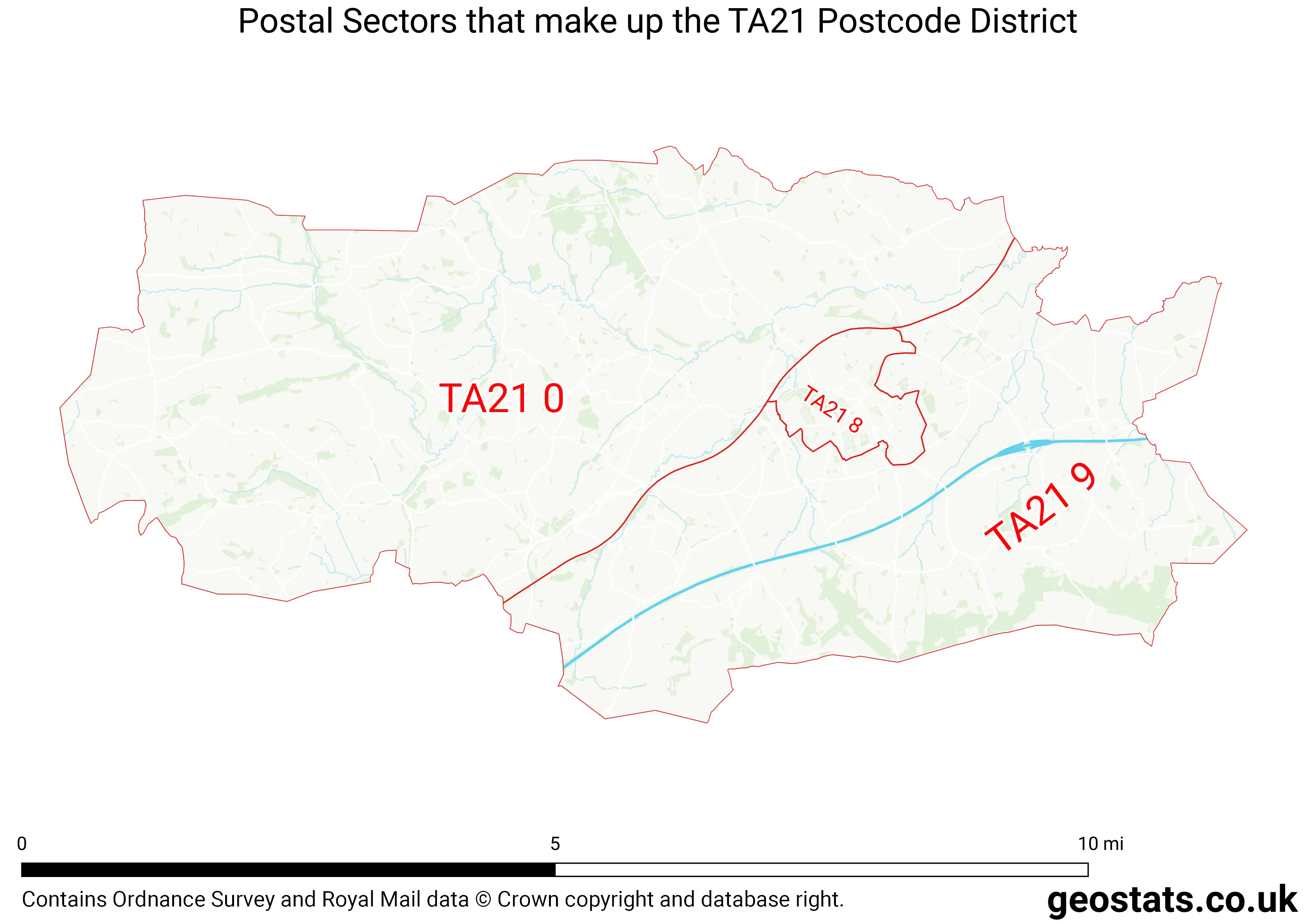 Map of the TA21  District