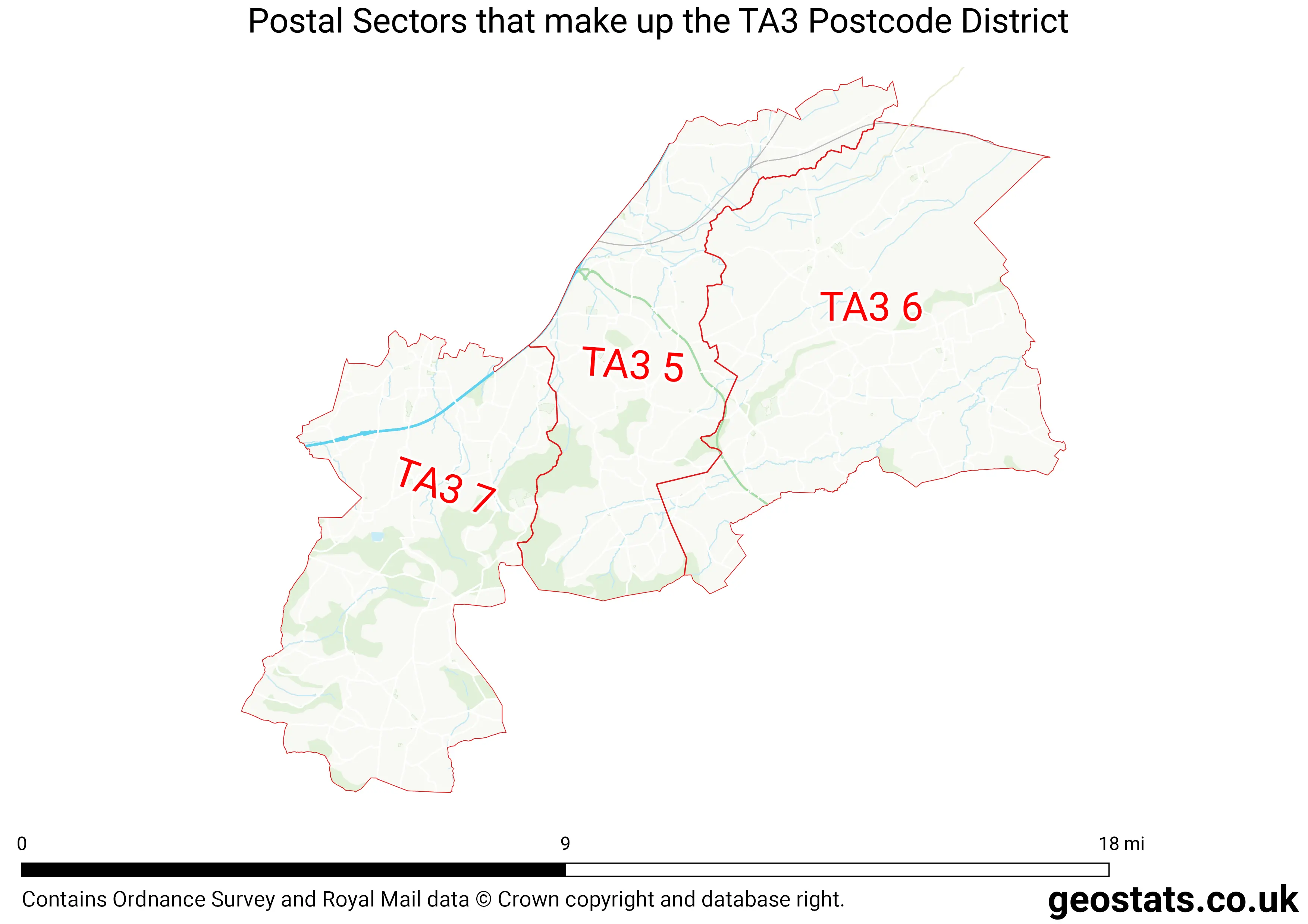 Map of the TA3  District